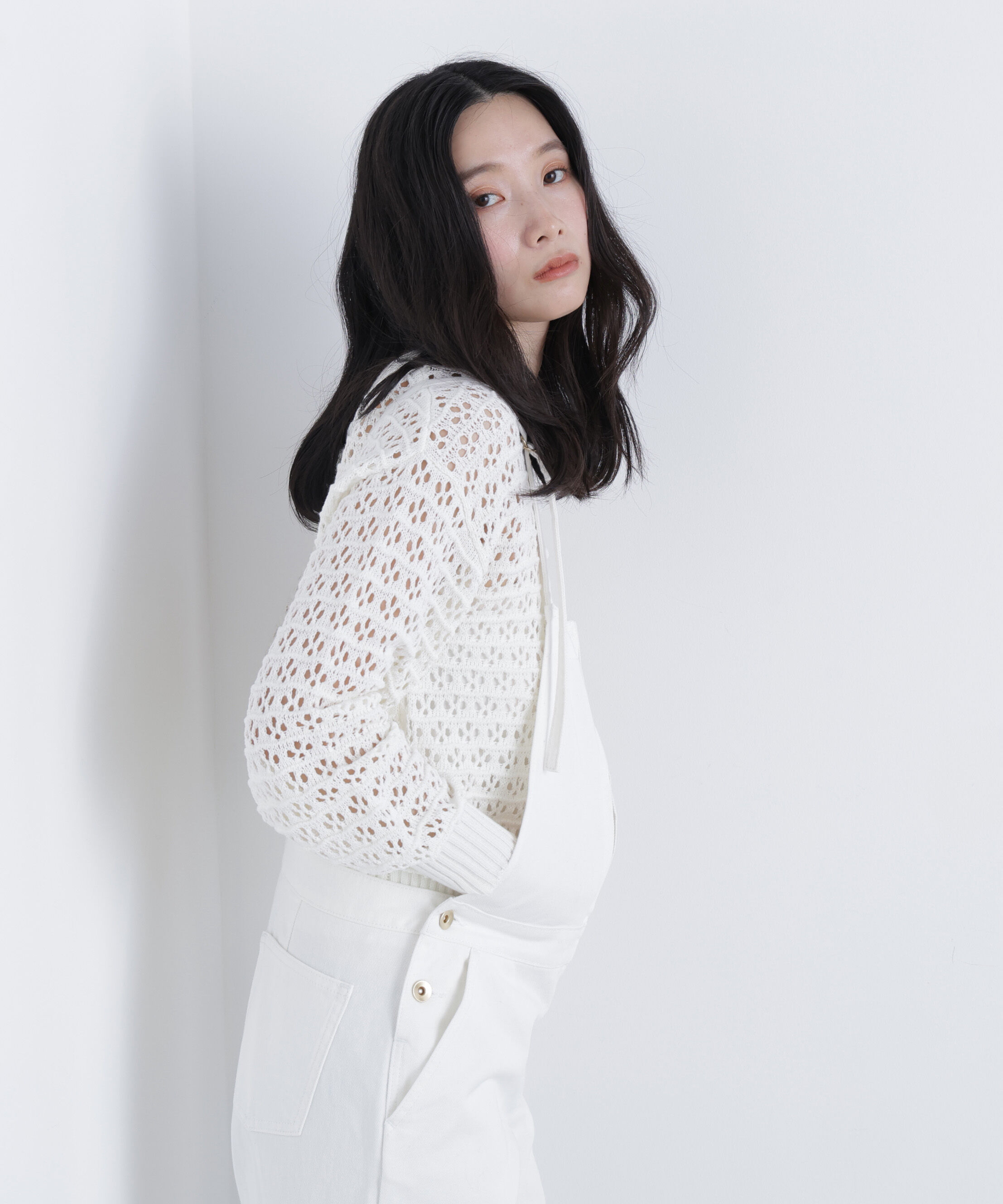  「〈N.〉透かし編みポロニット」|ニット・セーター|