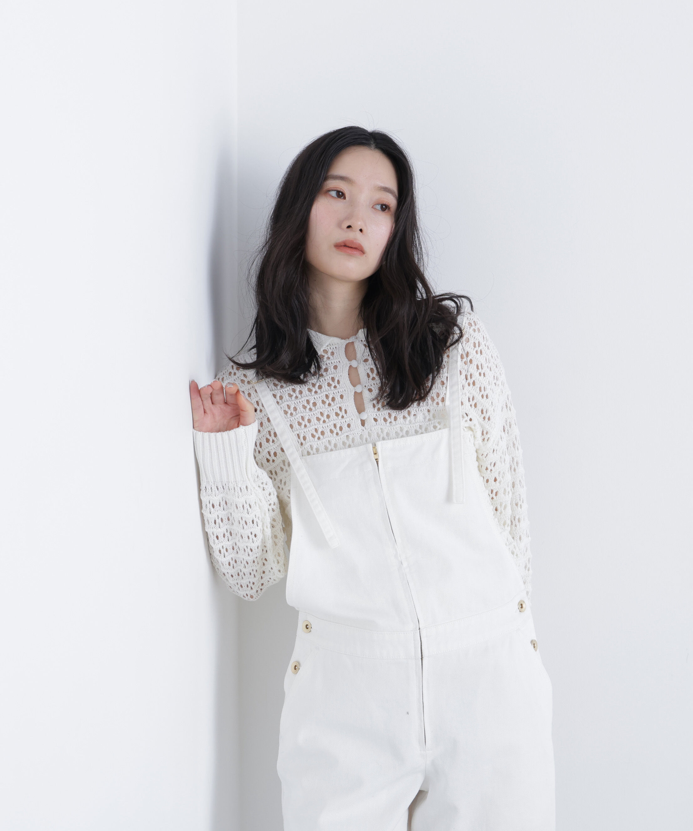  「〈N.〉透かし編みポロニット」|ニット・セーター|