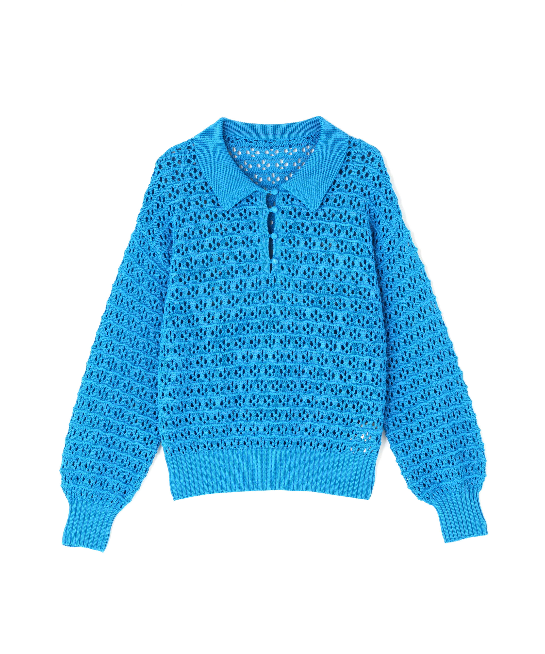  「〈N.〉透かし編みポロニット」|ニット・セーター|