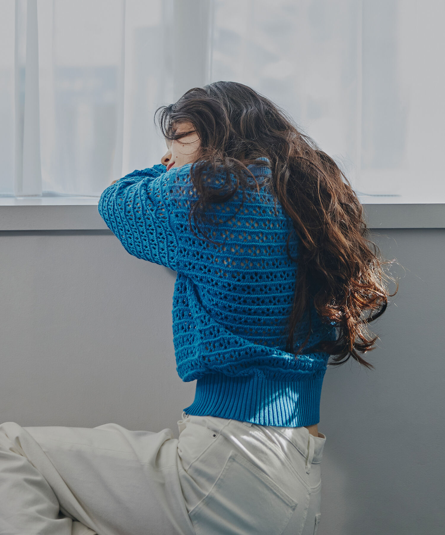  「〈N.〉透かし編みポロニット」|ニット・セーター|