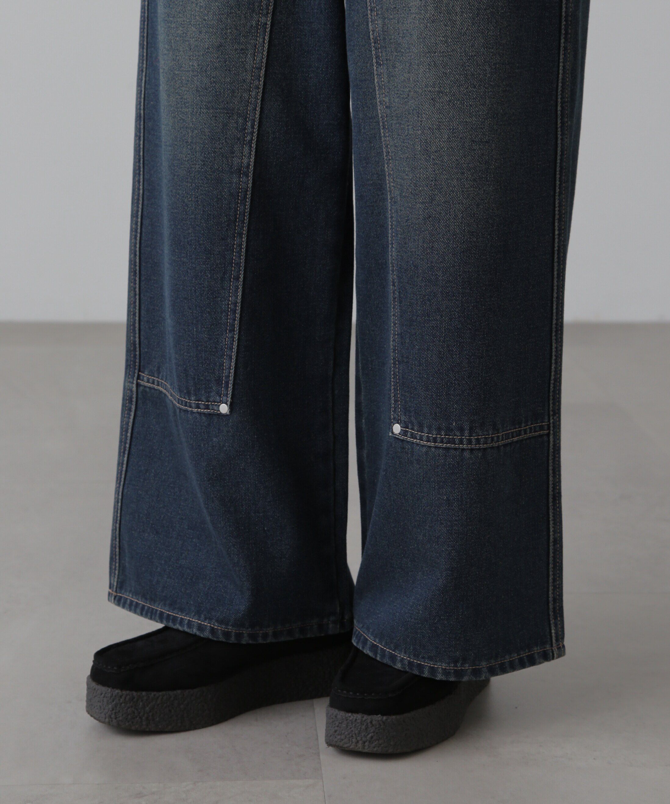  「ダブルニーワイドデニムパンツ」|その他|