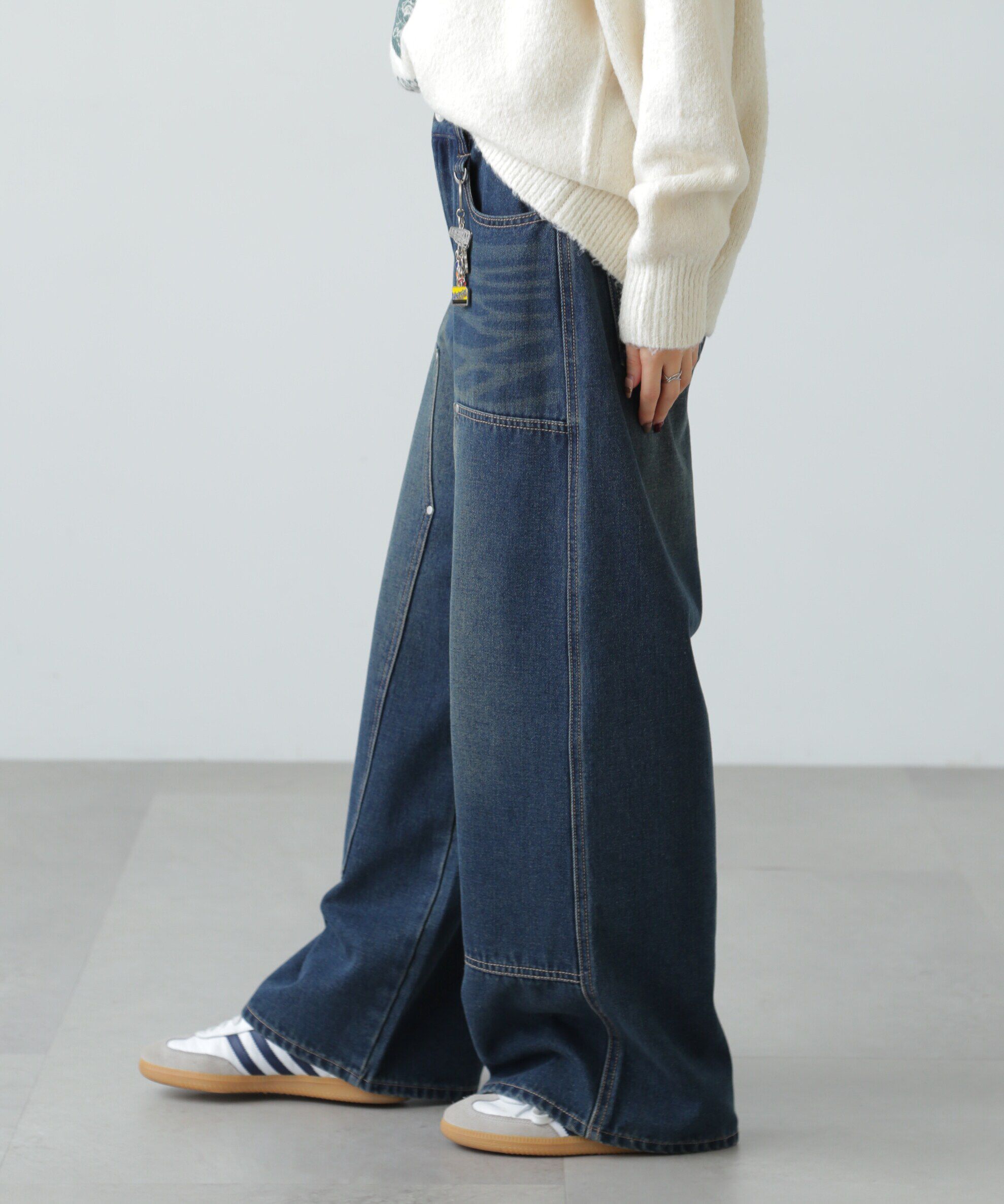  「ダブルニーワイドデニムパンツ」|その他|