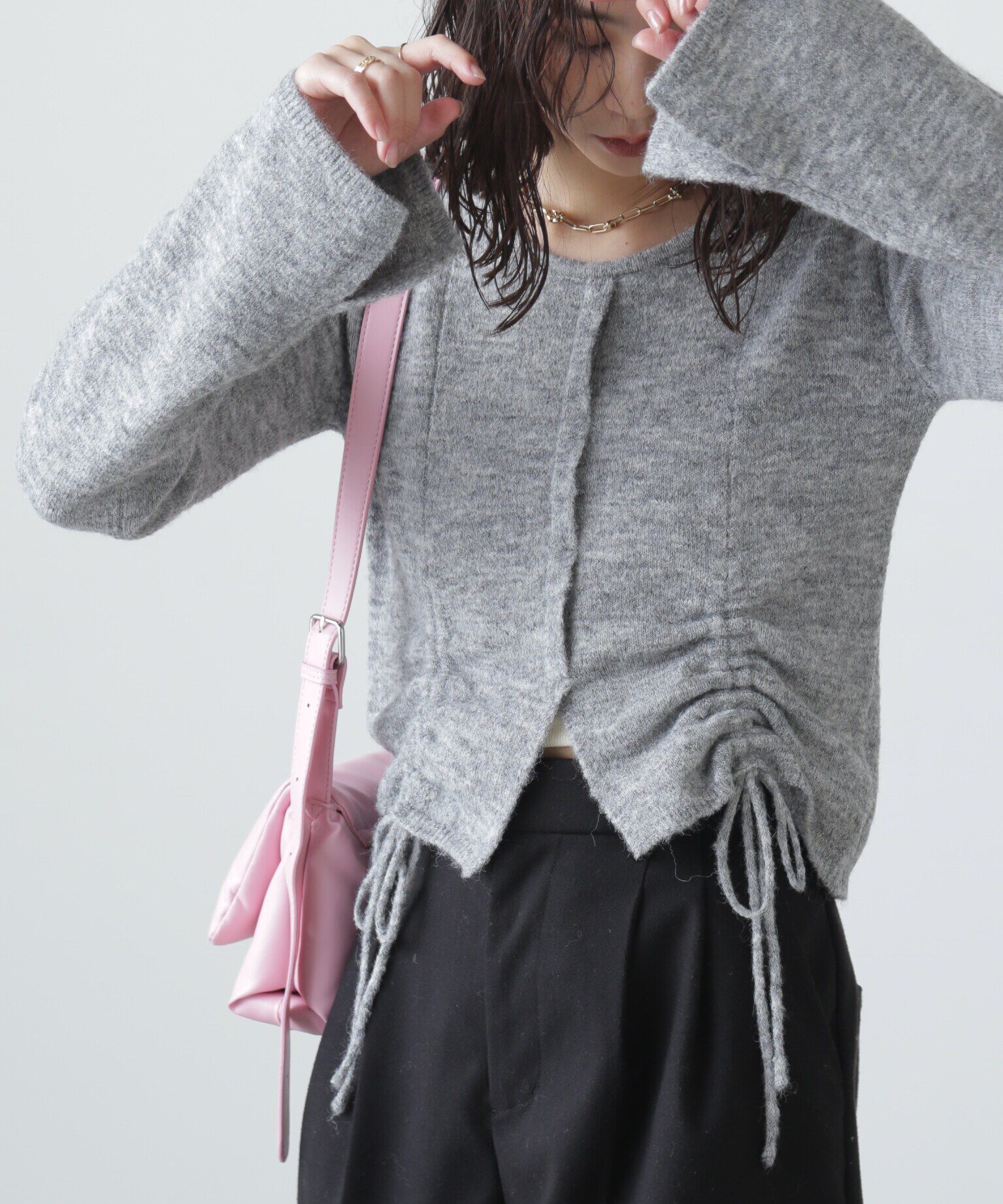  「ドロストクルーネックニット」|ニット・セーター|