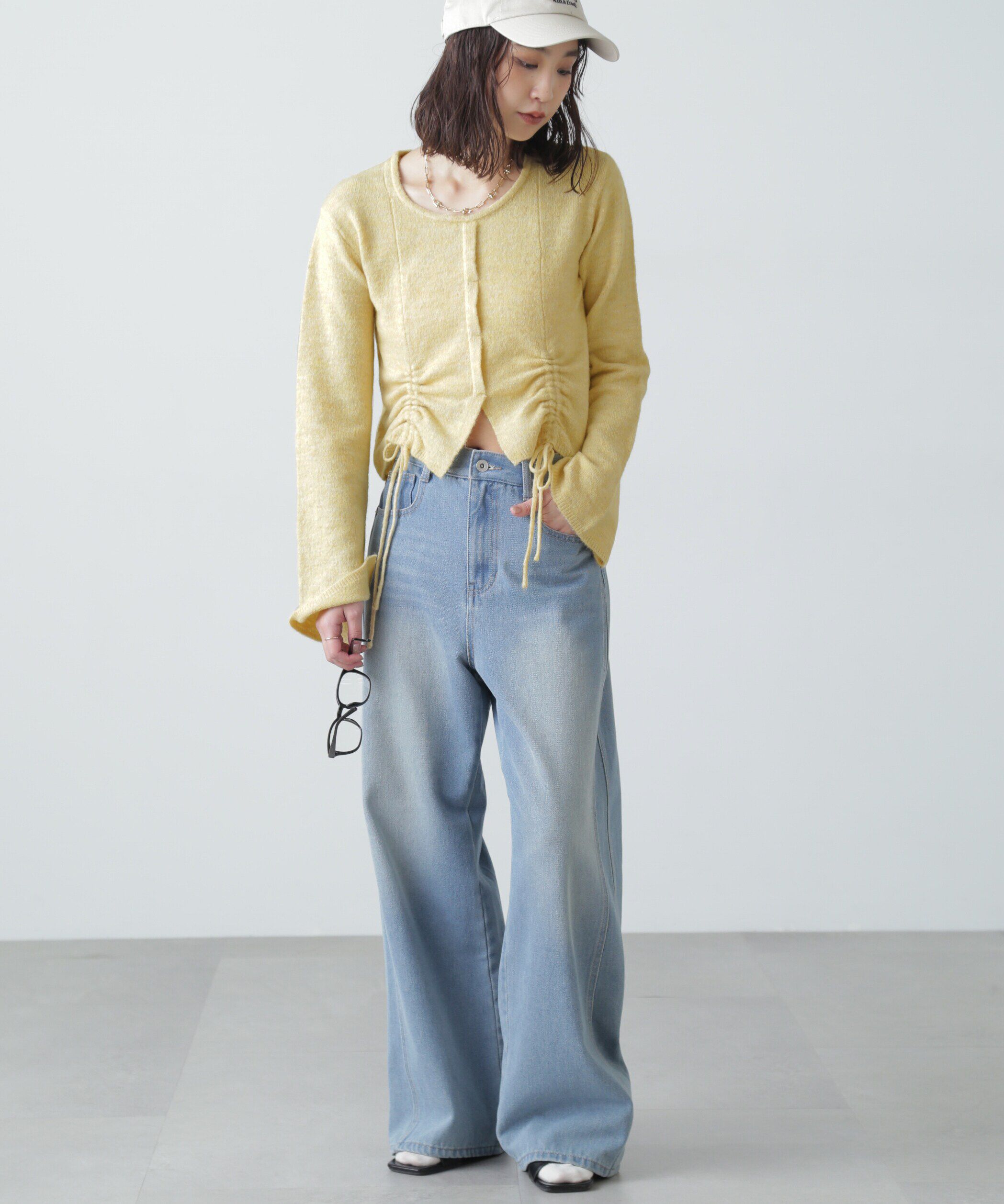  「ドロストクルーネックニット」|ニット・セーター|