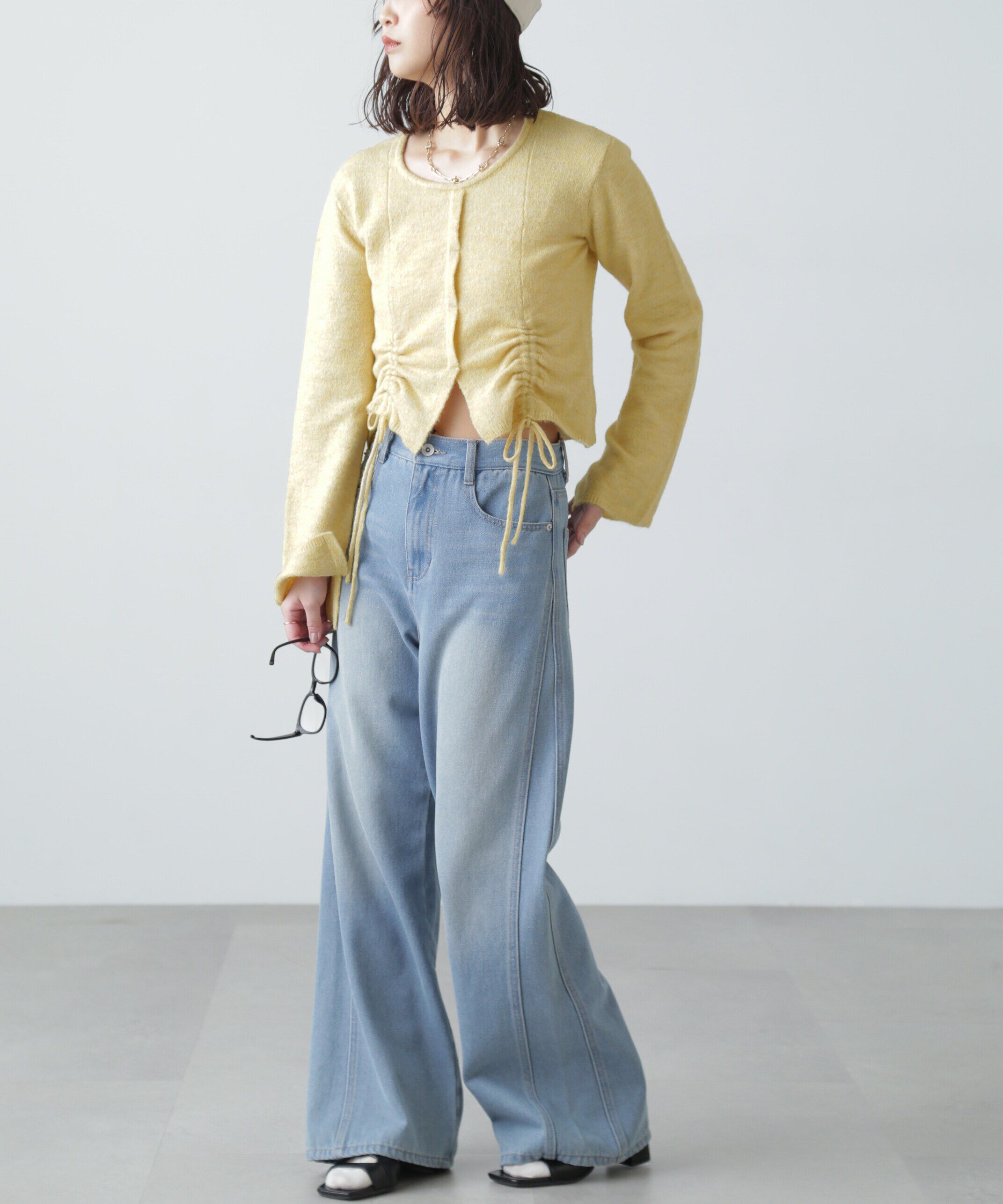  「ドロストクルーネックニット」|ニット・セーター|