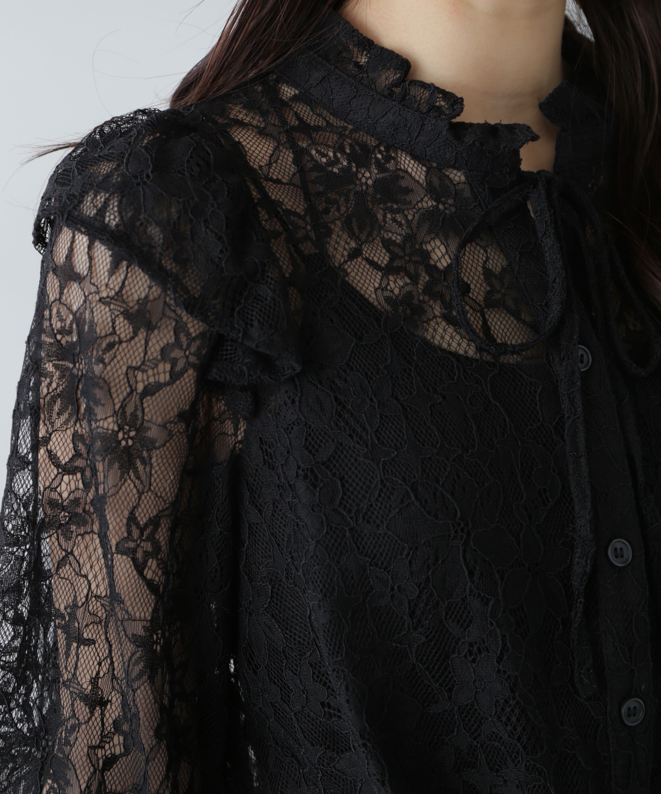  「スタンドフリルブラウス」|シャツ・ブラウス|