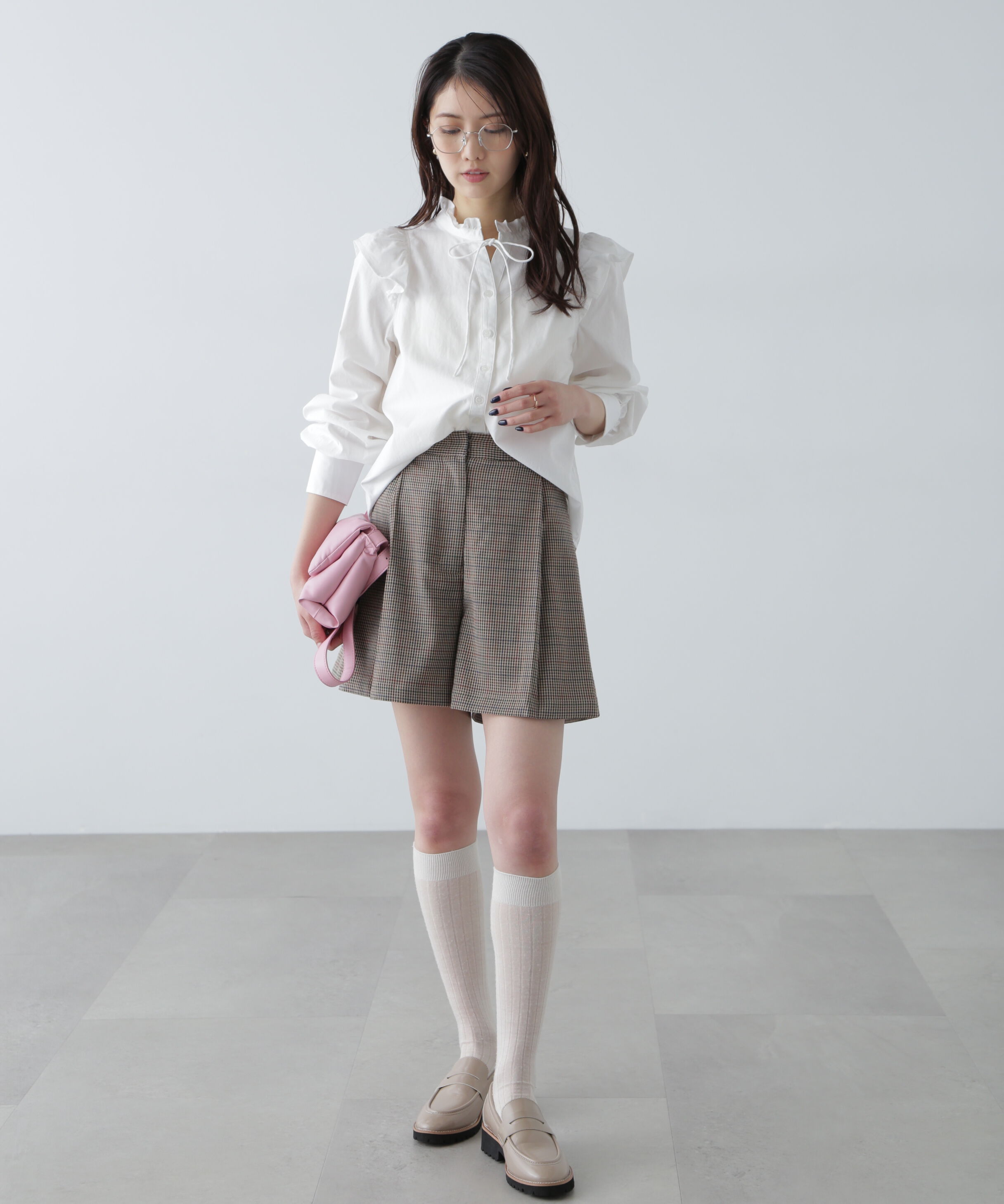  「スタンドフリルブラウス」|シャツ・ブラウス|