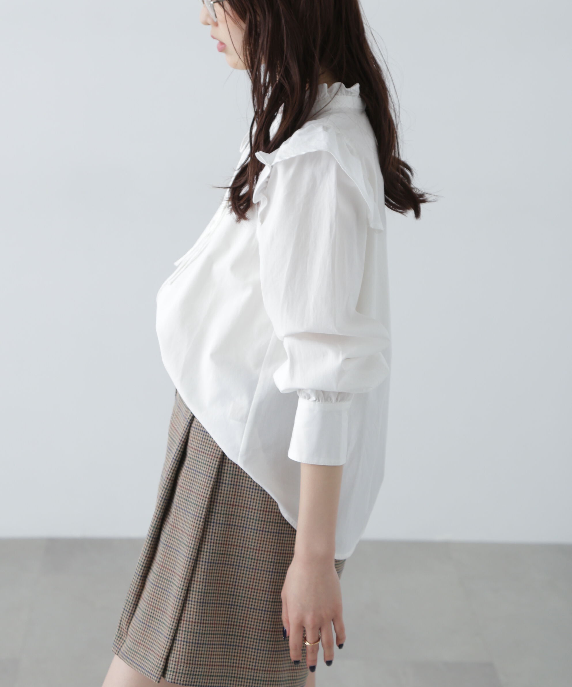  「スタンドフリルブラウス」|シャツ・ブラウス|