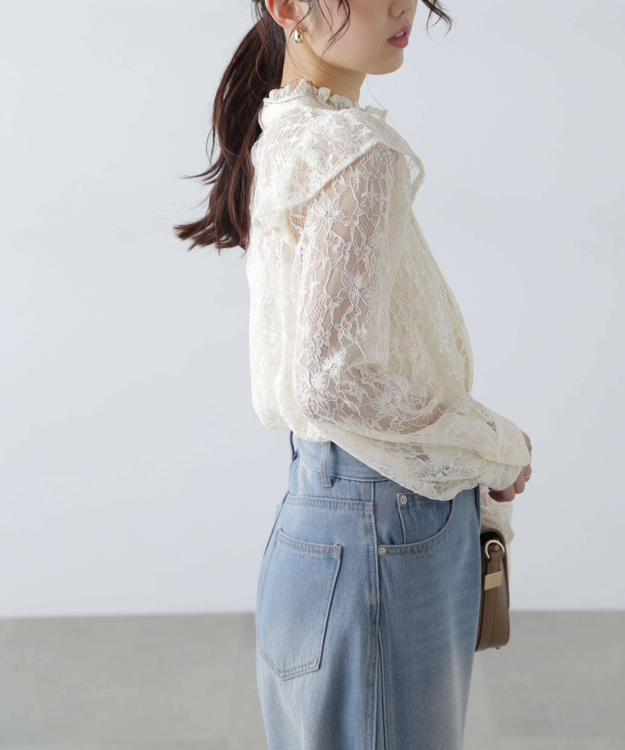  「スタンドフリルブラウス」|シャツ・ブラウス|