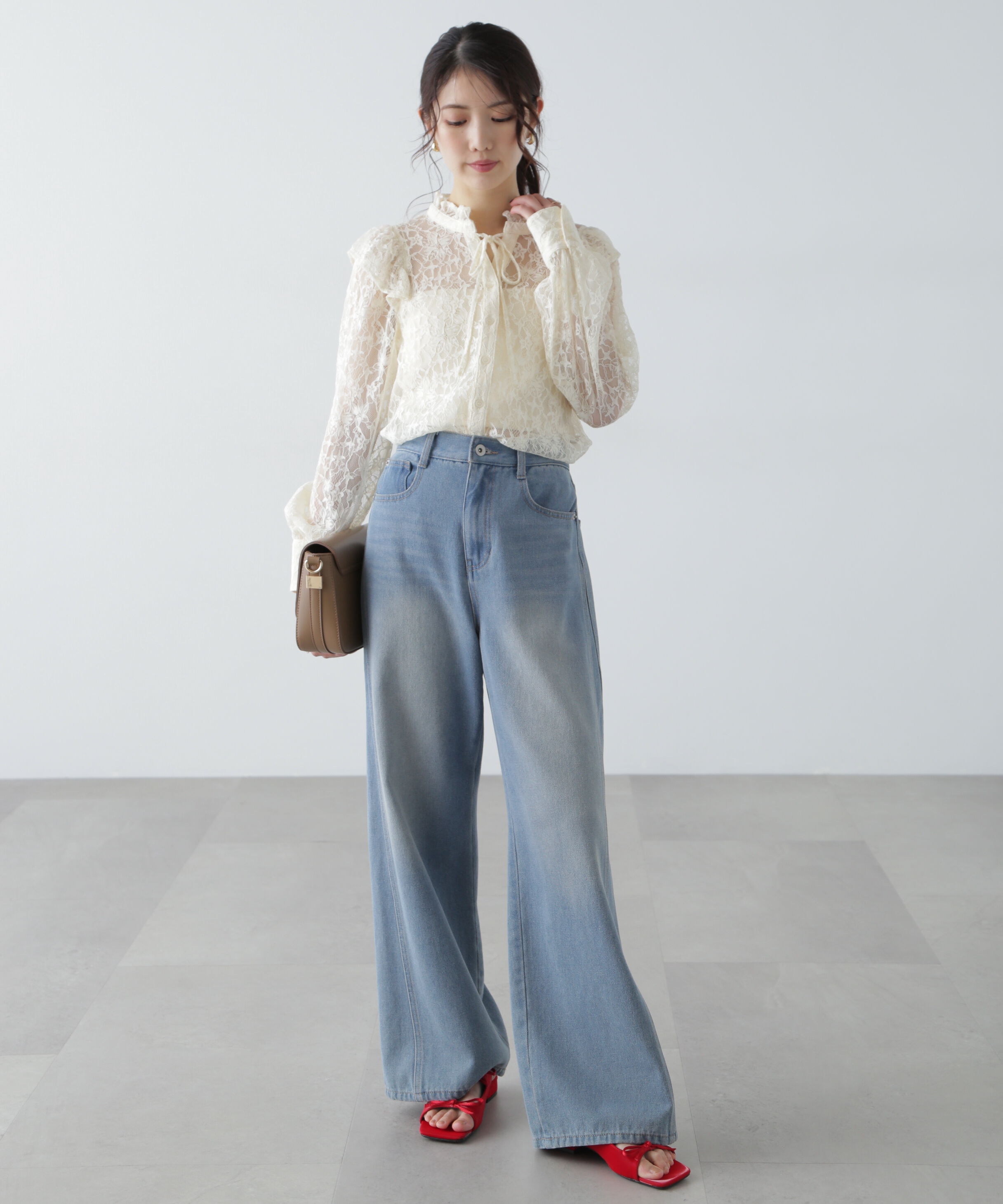  「スタンドフリルブラウス」|シャツ・ブラウス|