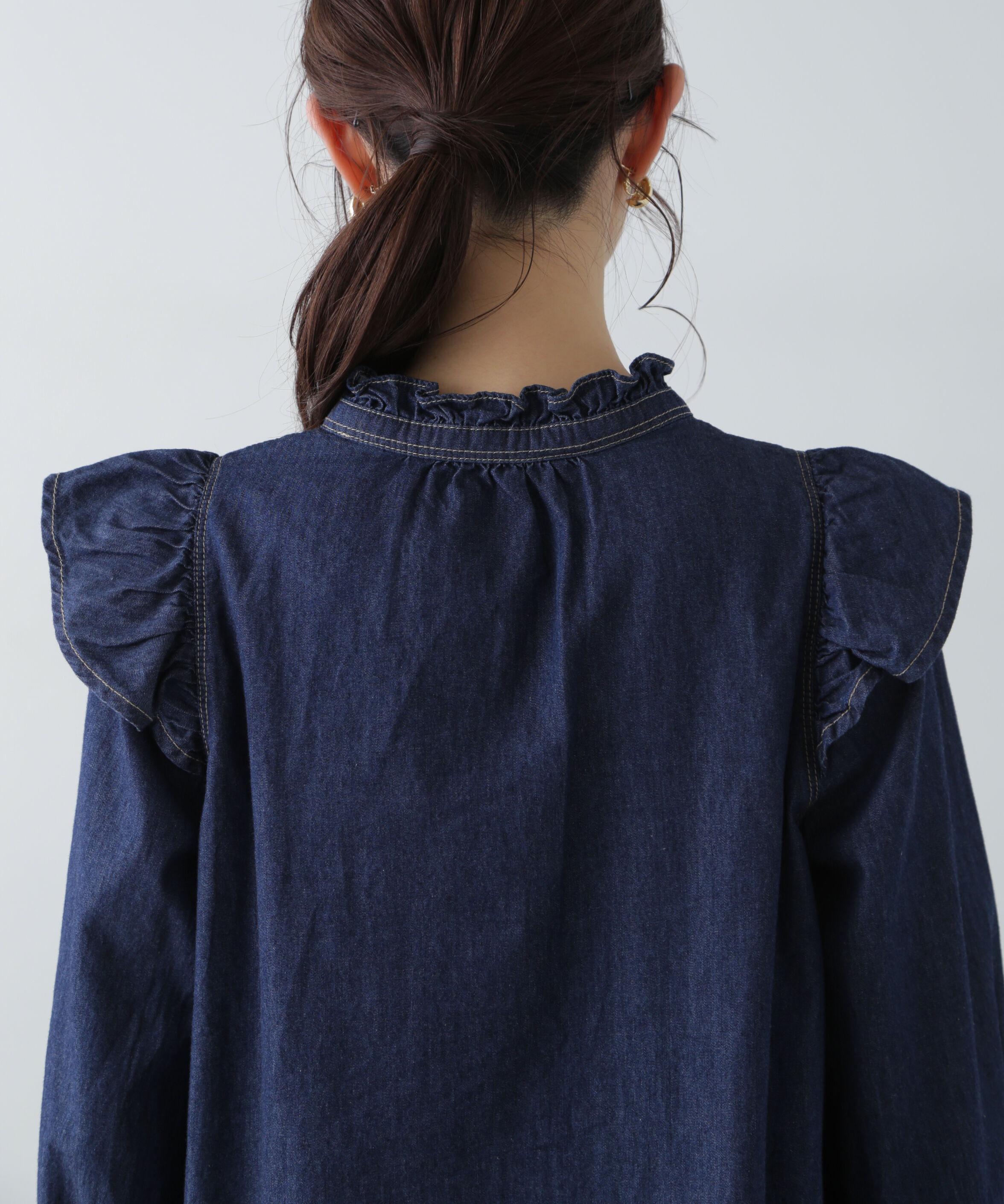  「スタンドフリルブラウス」|シャツ・ブラウス|