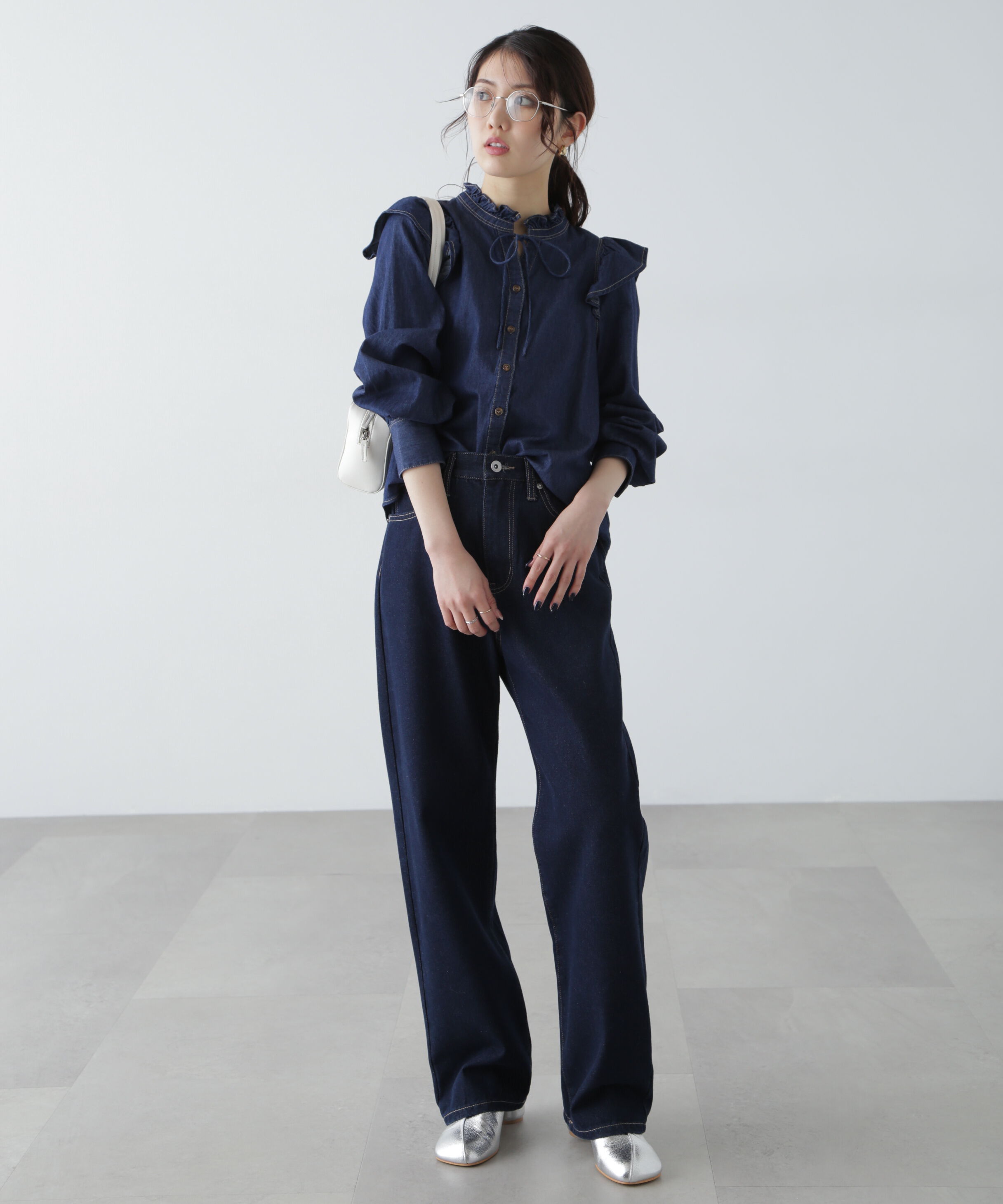  「スタンドフリルブラウス」|シャツ・ブラウス|