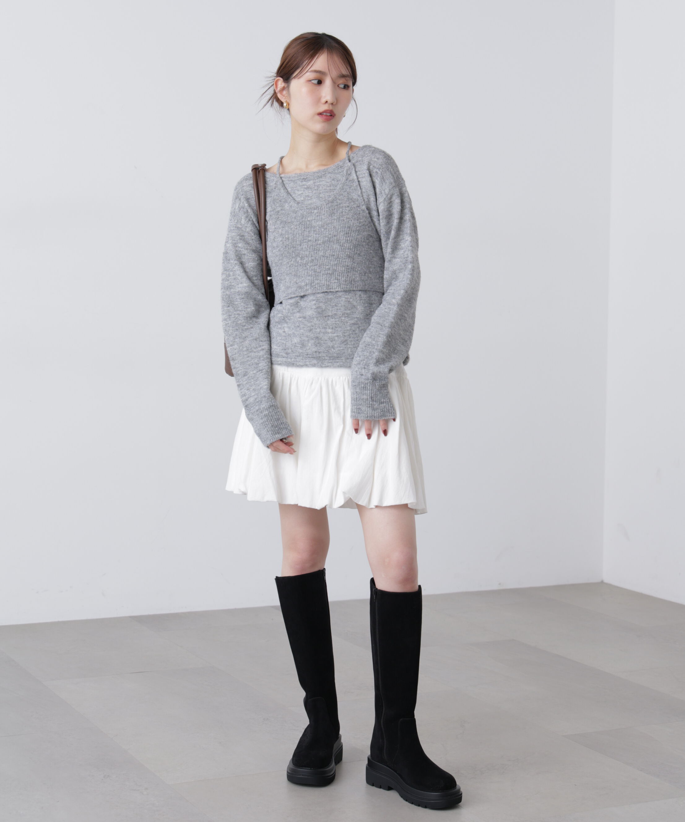  「ホルターネックビスチェセットニット」|ニット・セーター|