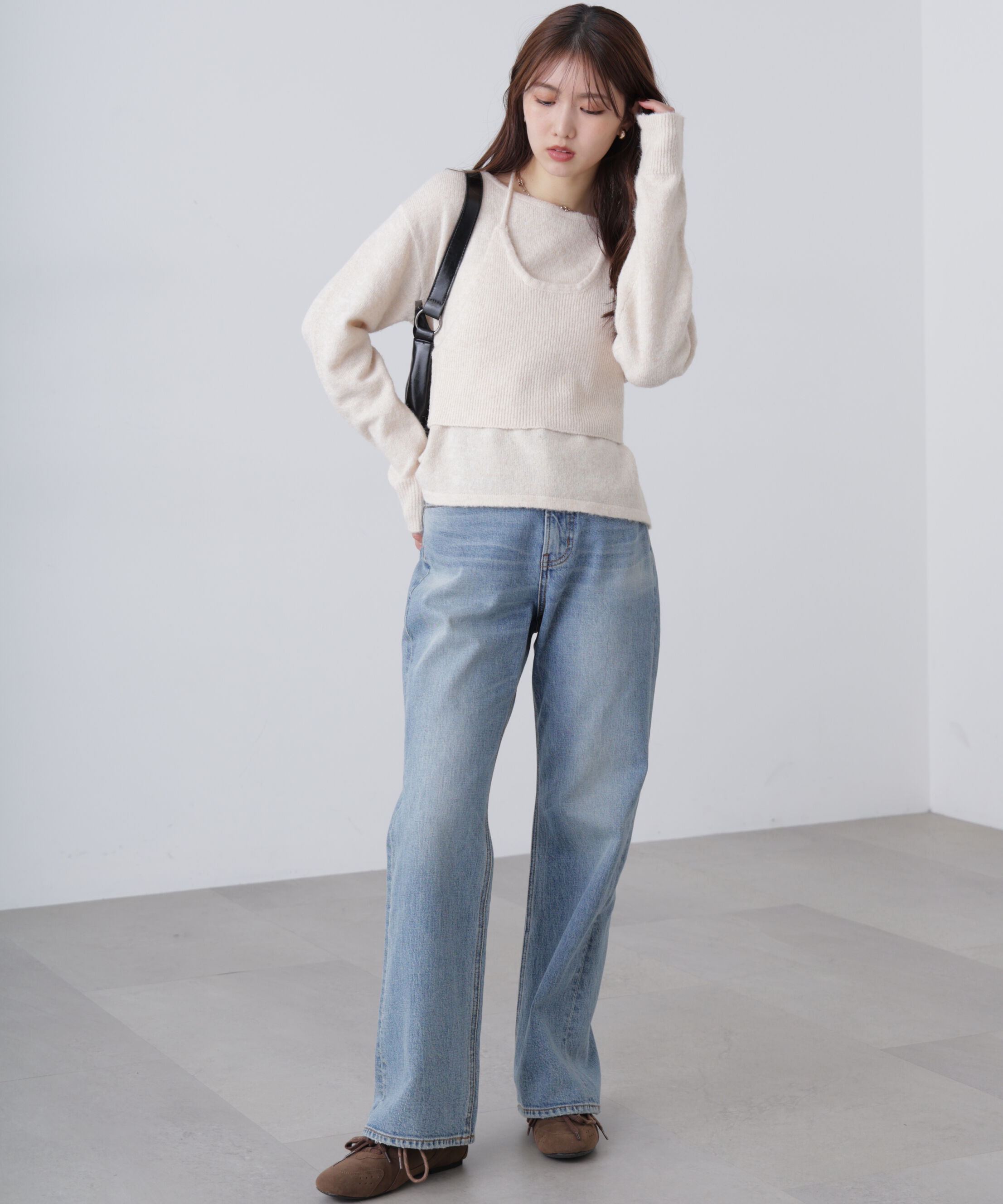  「ホルターネックビスチェセットニット」|ニット・セーター|