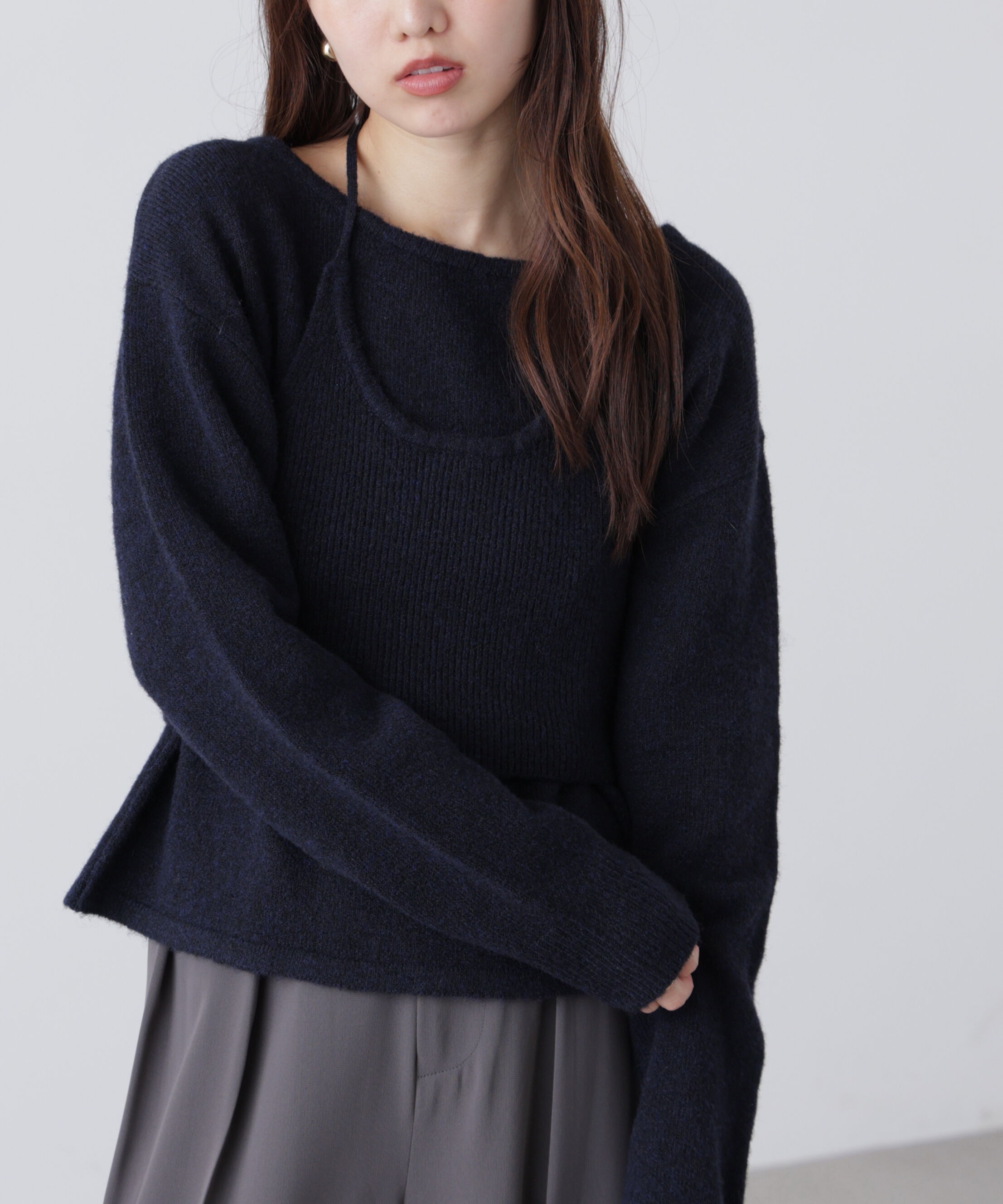  「ホルターネックビスチェセットニット」|ニット・セーター|