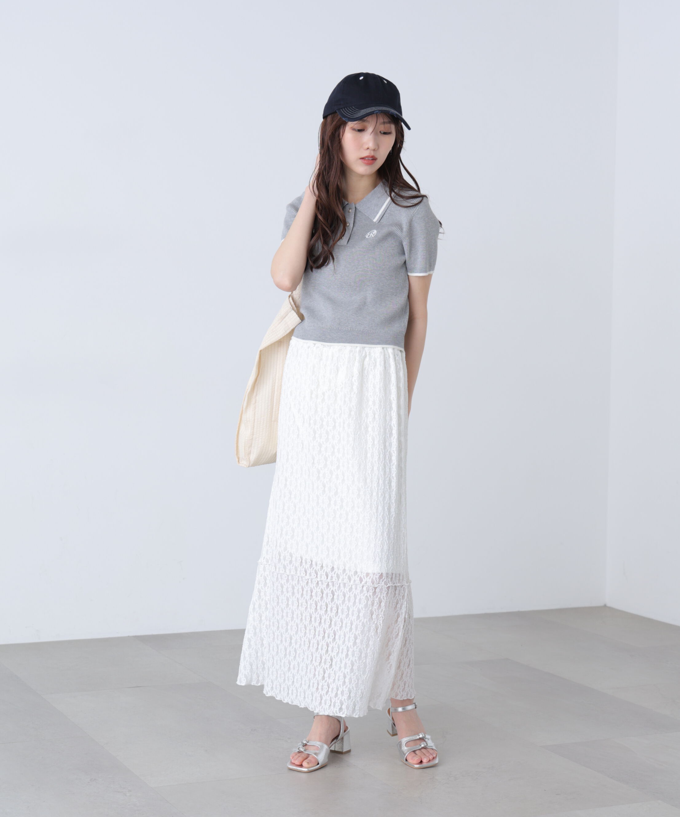  「配色コンパクトポロニット」|ニット・セーター|