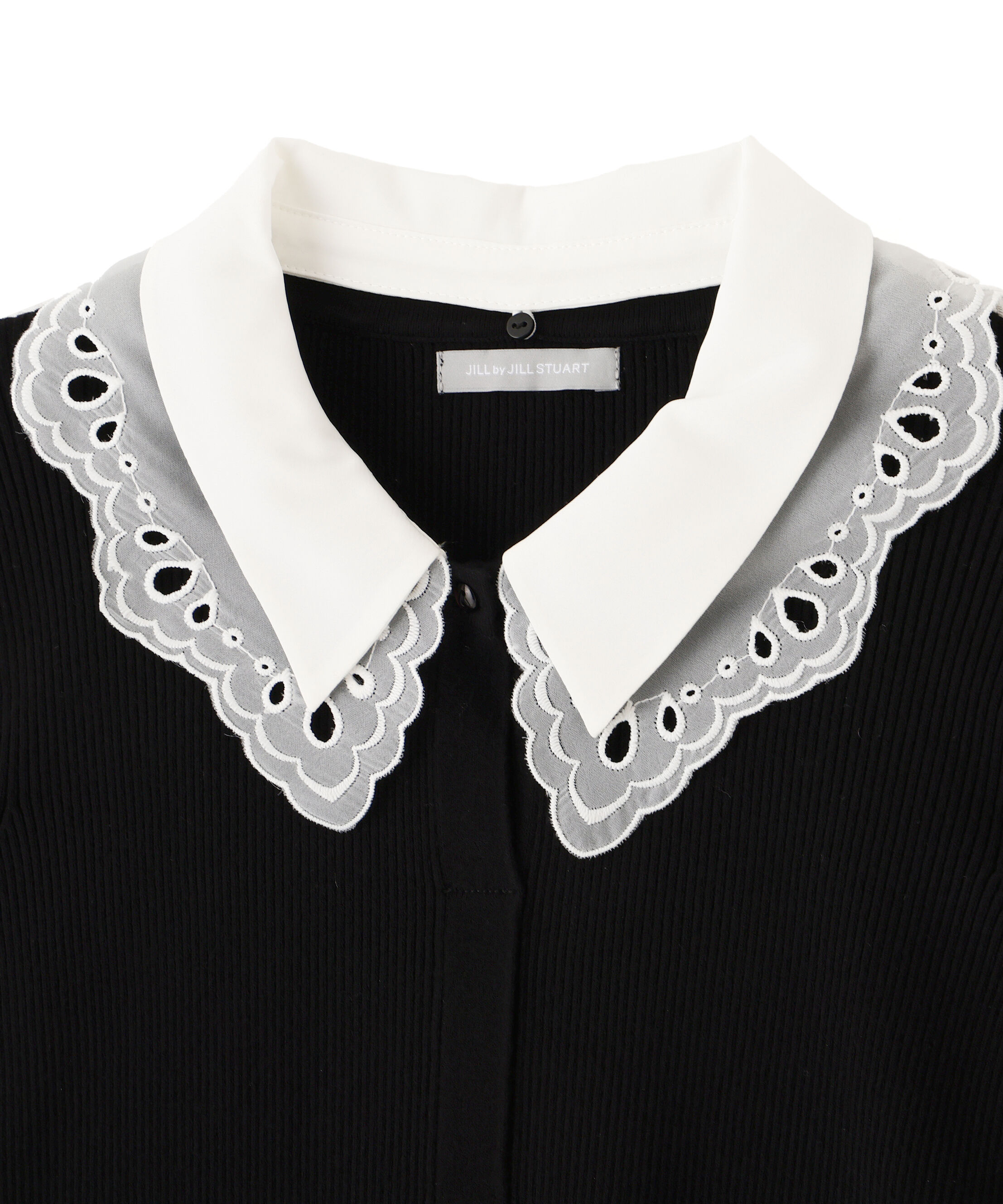  「レース衿レイヤードニット」|ニット・セーター|