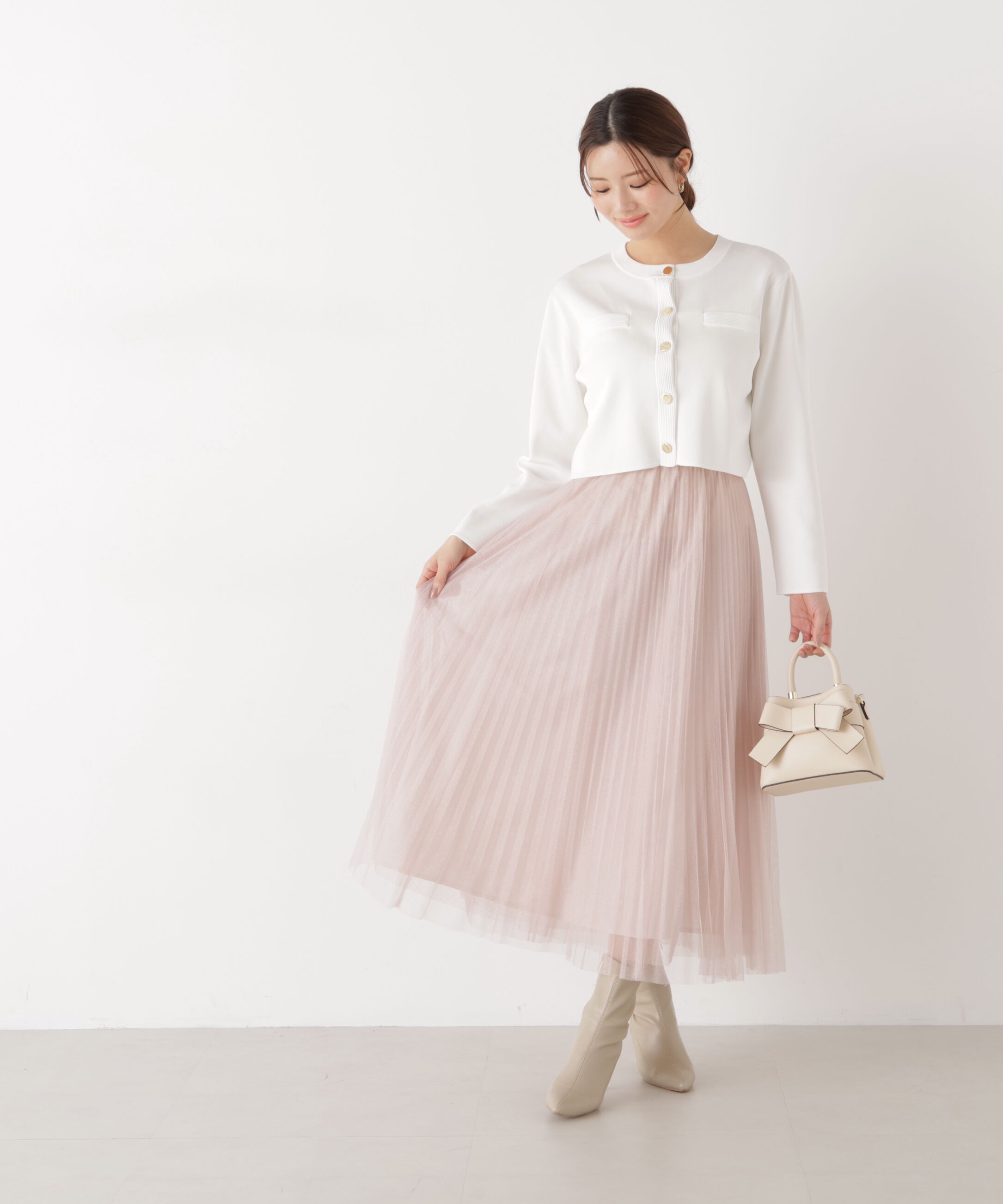 PROPORTION BODY DRESSING「《EDIT COLOGNE》ラメプリーツスカート26SS」|スカート|