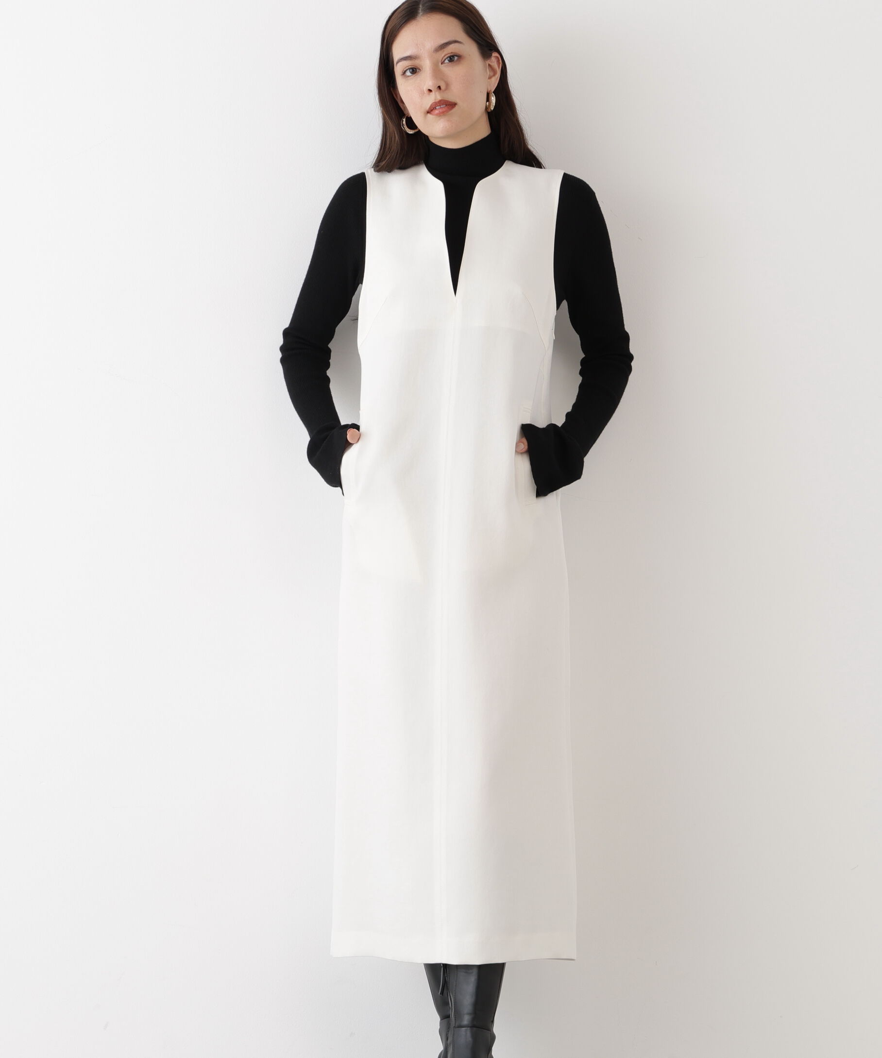  「◆キーネックジャンパースカート」|ワンピース|