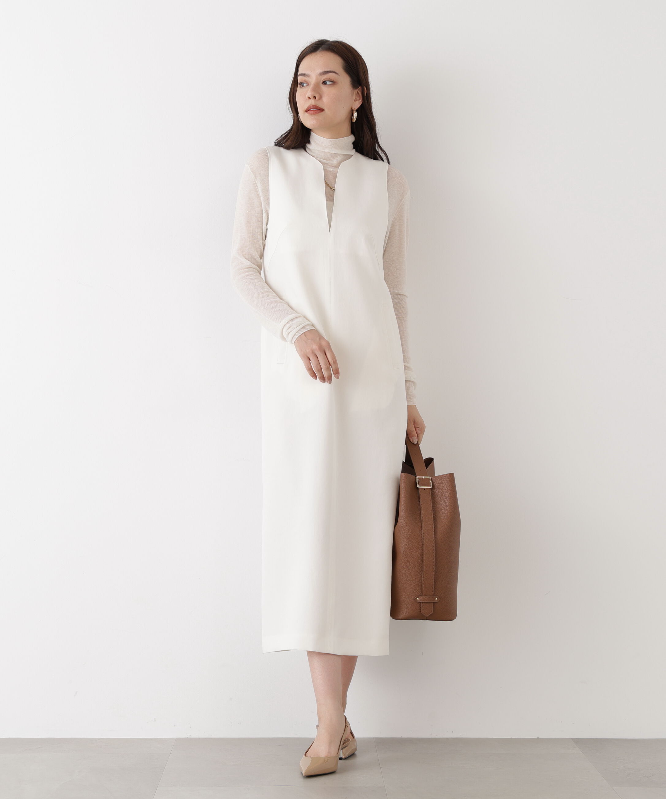  「◆キーネックジャンパースカート」|ワンピース|