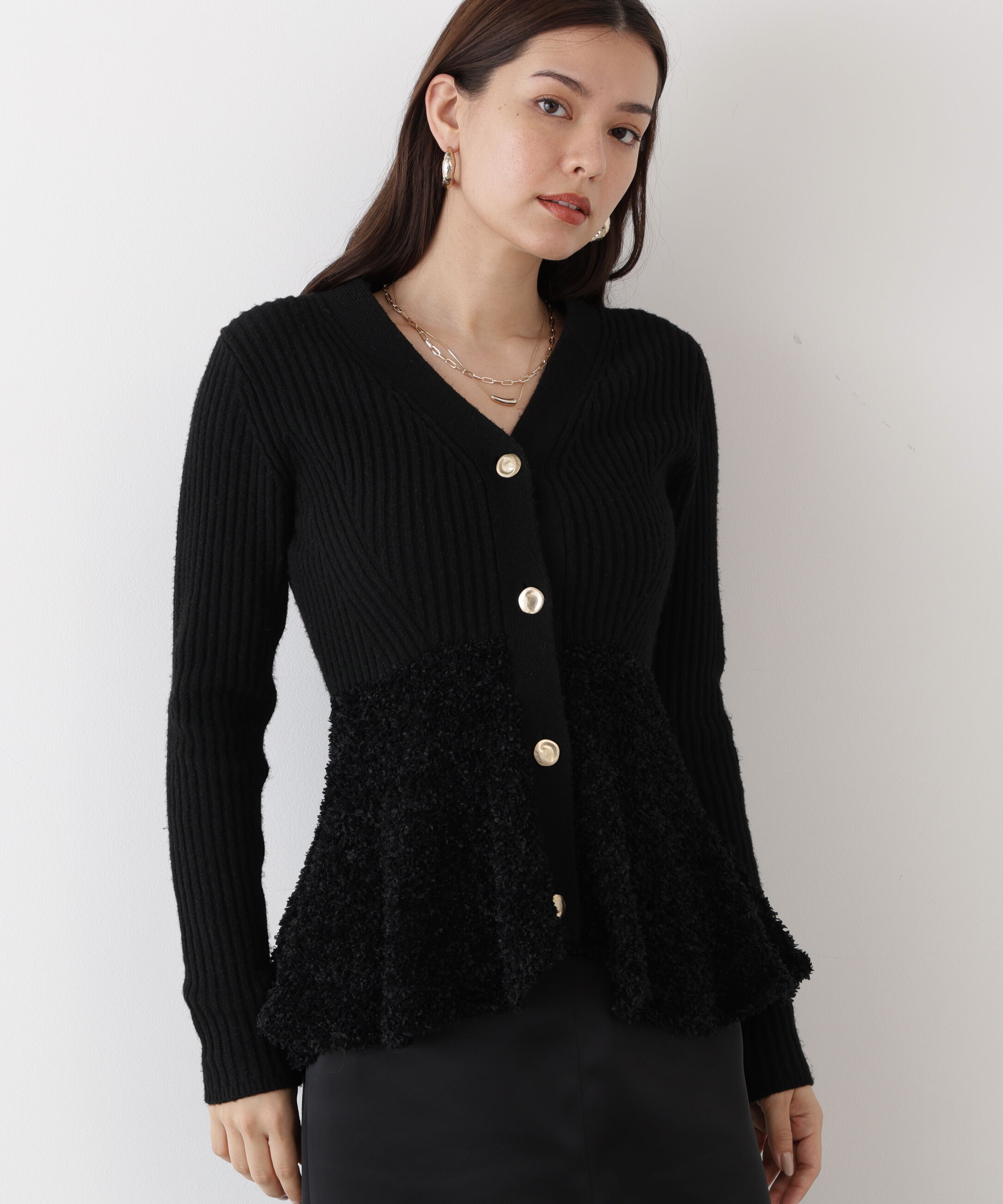  「◆ツイードコンビペプラムカーディガン」|その他|