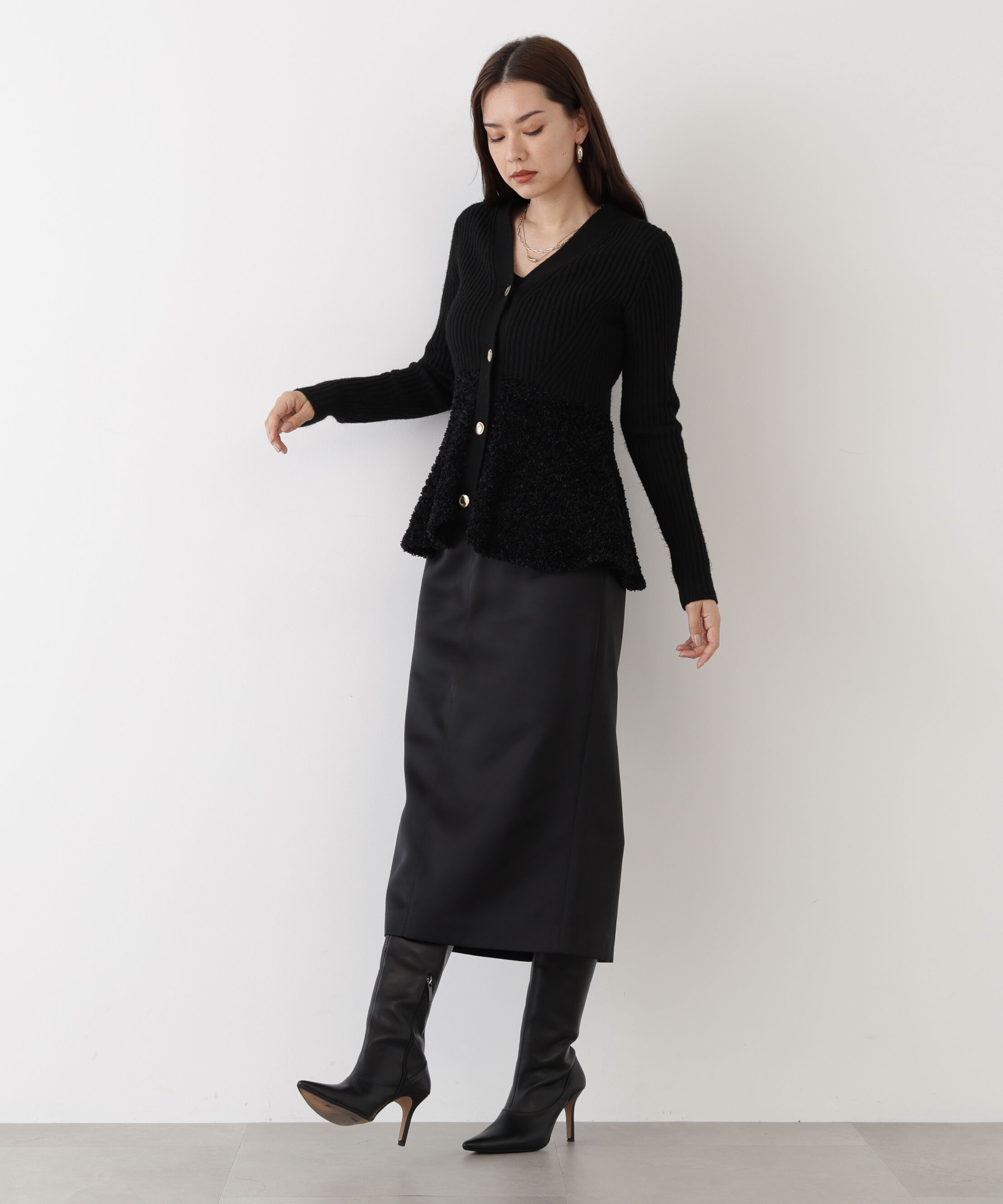  「◆ツイードコンビペプラムカーディガン」|その他|