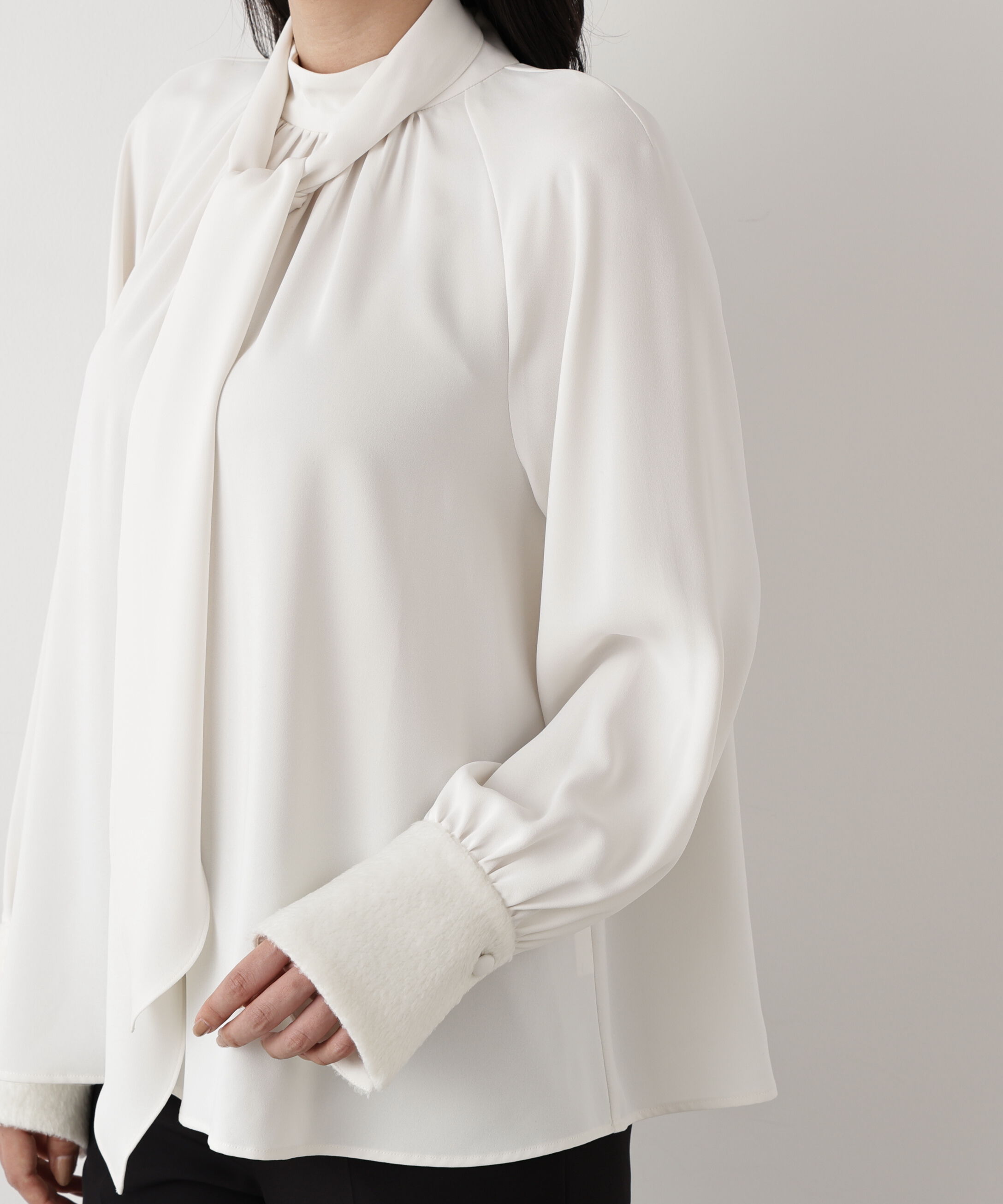  「◆ジャギーカフスリボンブラウス」|シャツ・ブラウス|