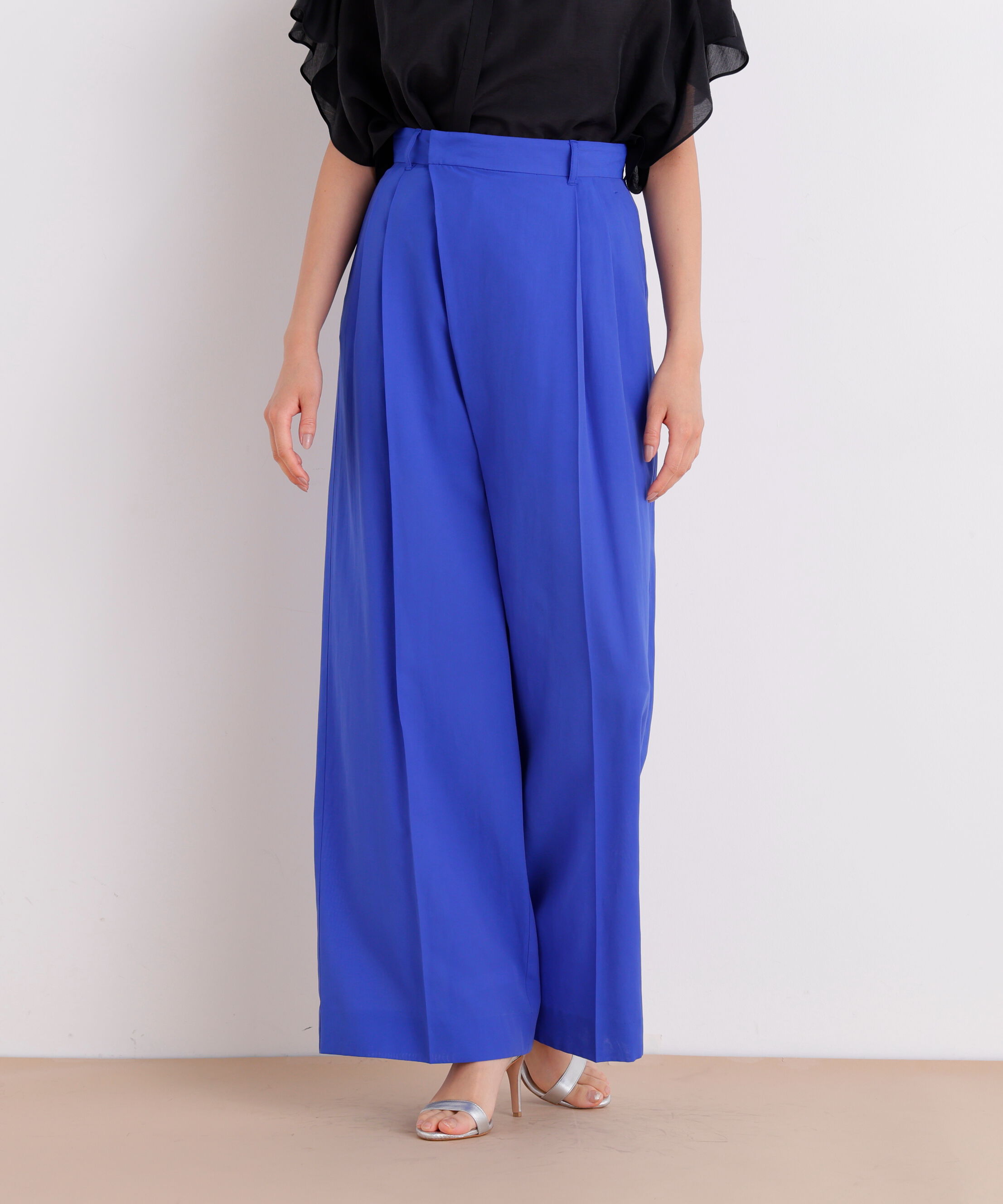  「ラップウエストシアーワイドパンツ」|その他|