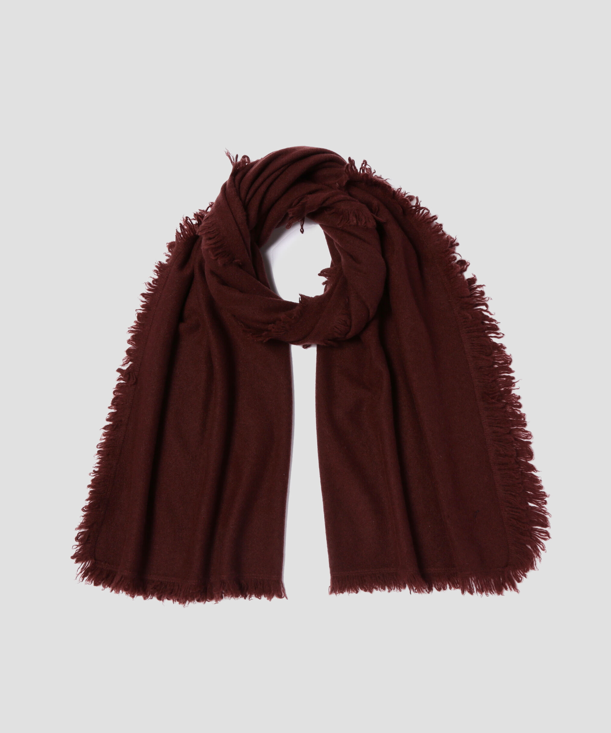 YLEVE 「YLEVE / CASHMERE KNIT STOLE」|マフラー|ワイン