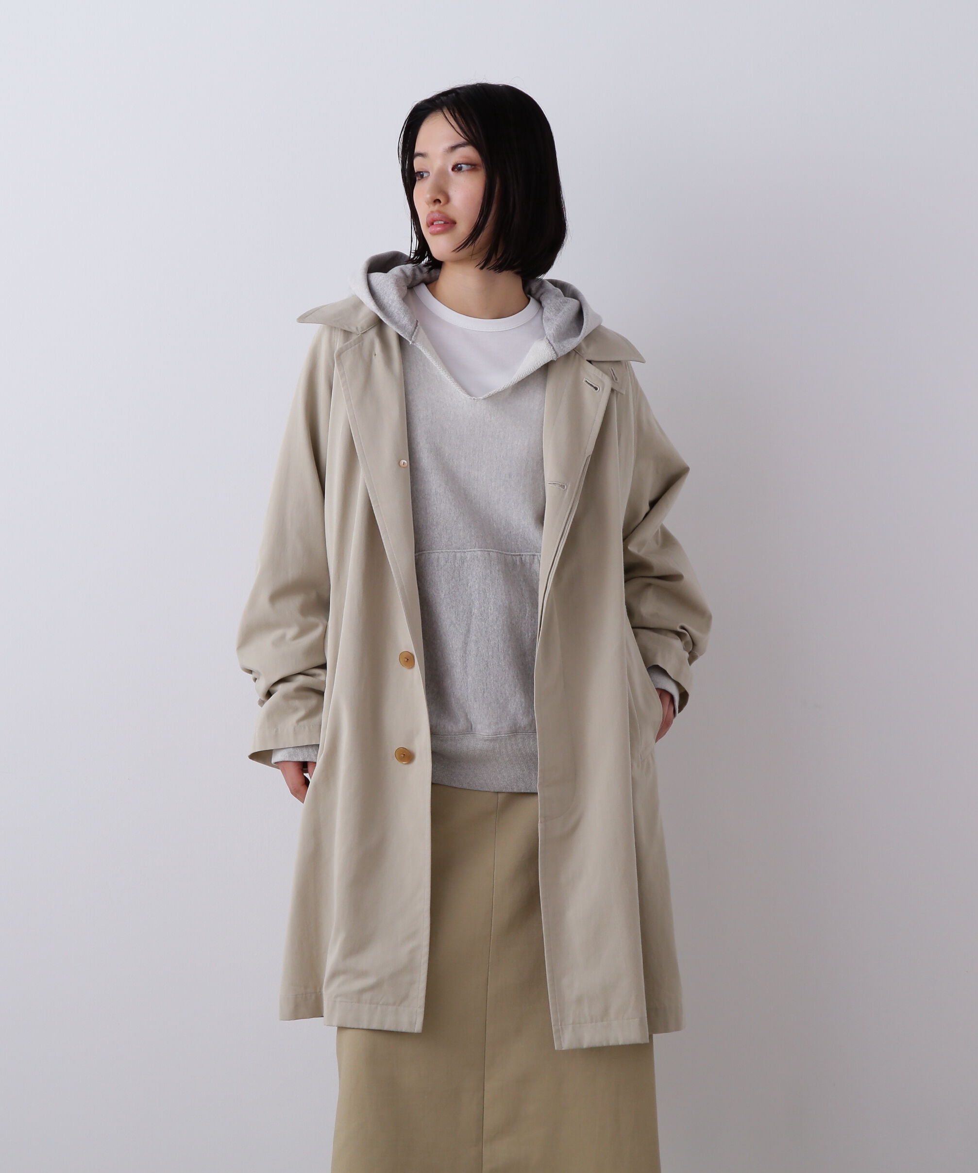YLEVE 「YLEVE / COTTON BREND CHAMBRAY COAT」|その他|ベージュ