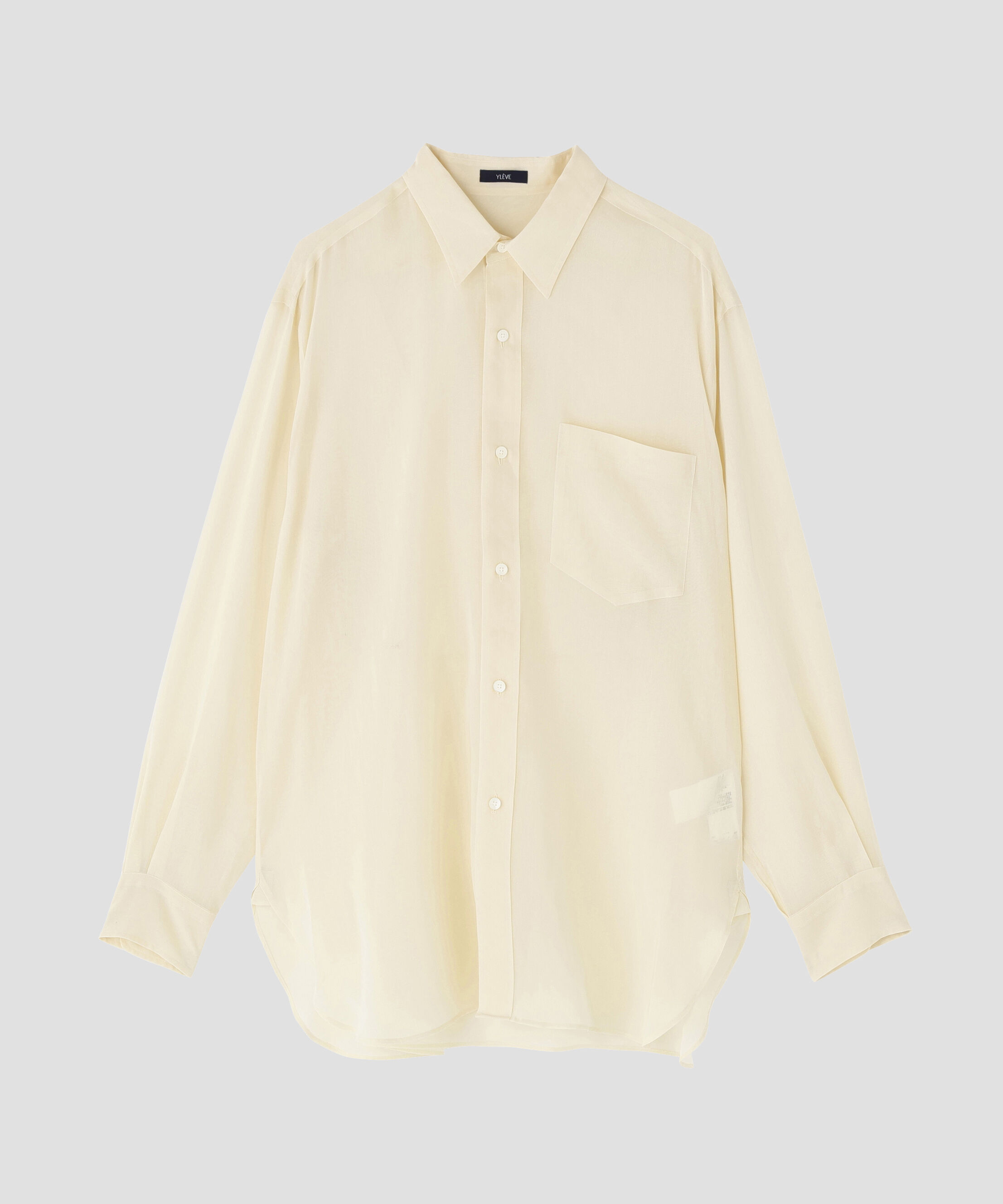 YLEVE 「YLEVE / COTTON VOILE LAWN LONG SLEEVE SHIRT」|シャツ・ブラウス|イエロー