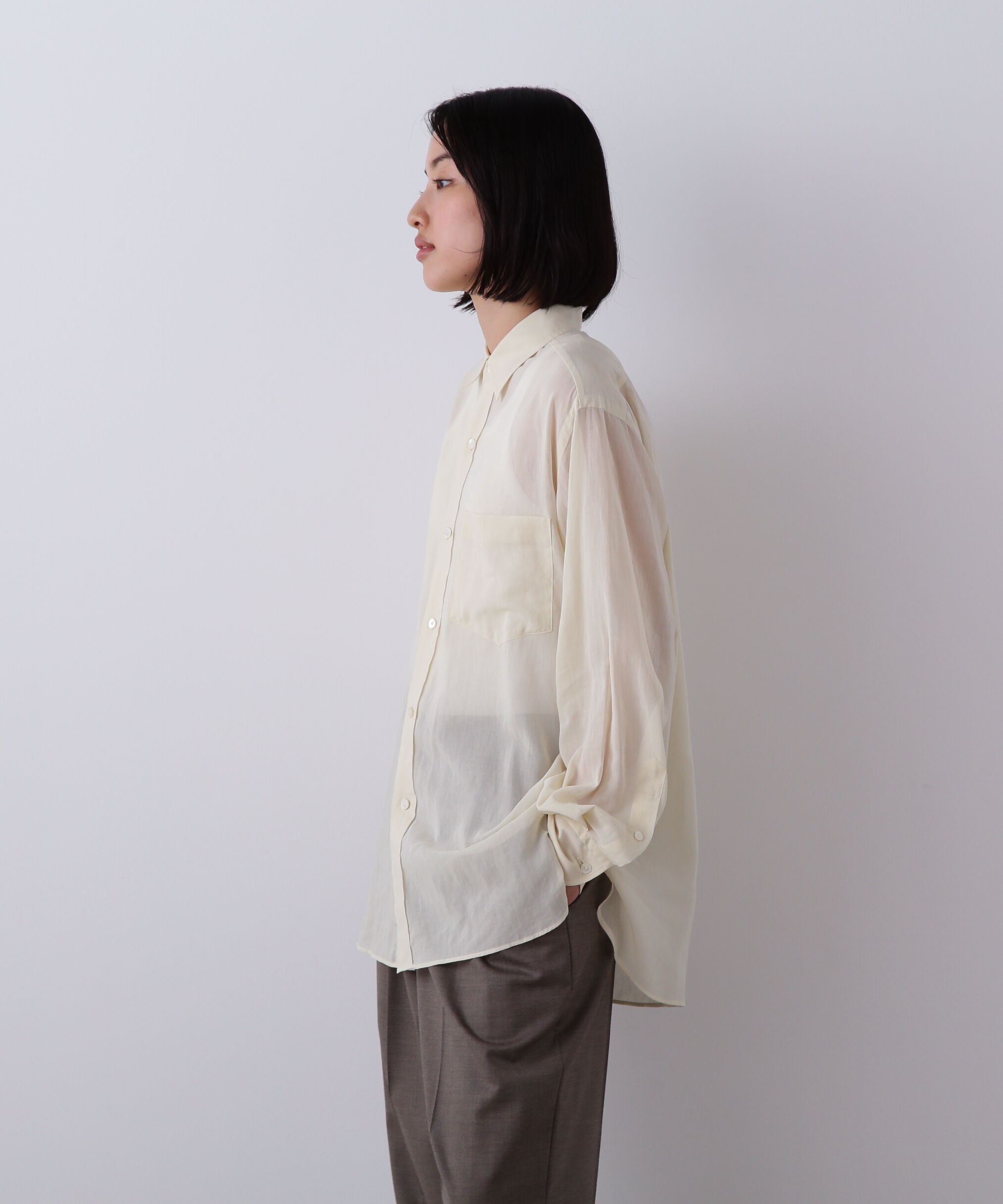 YLEVE 「YLEVE / COTTON VOILE LAWN LONG SLEEVE SHIRT」|シャツ・ブラウス|
