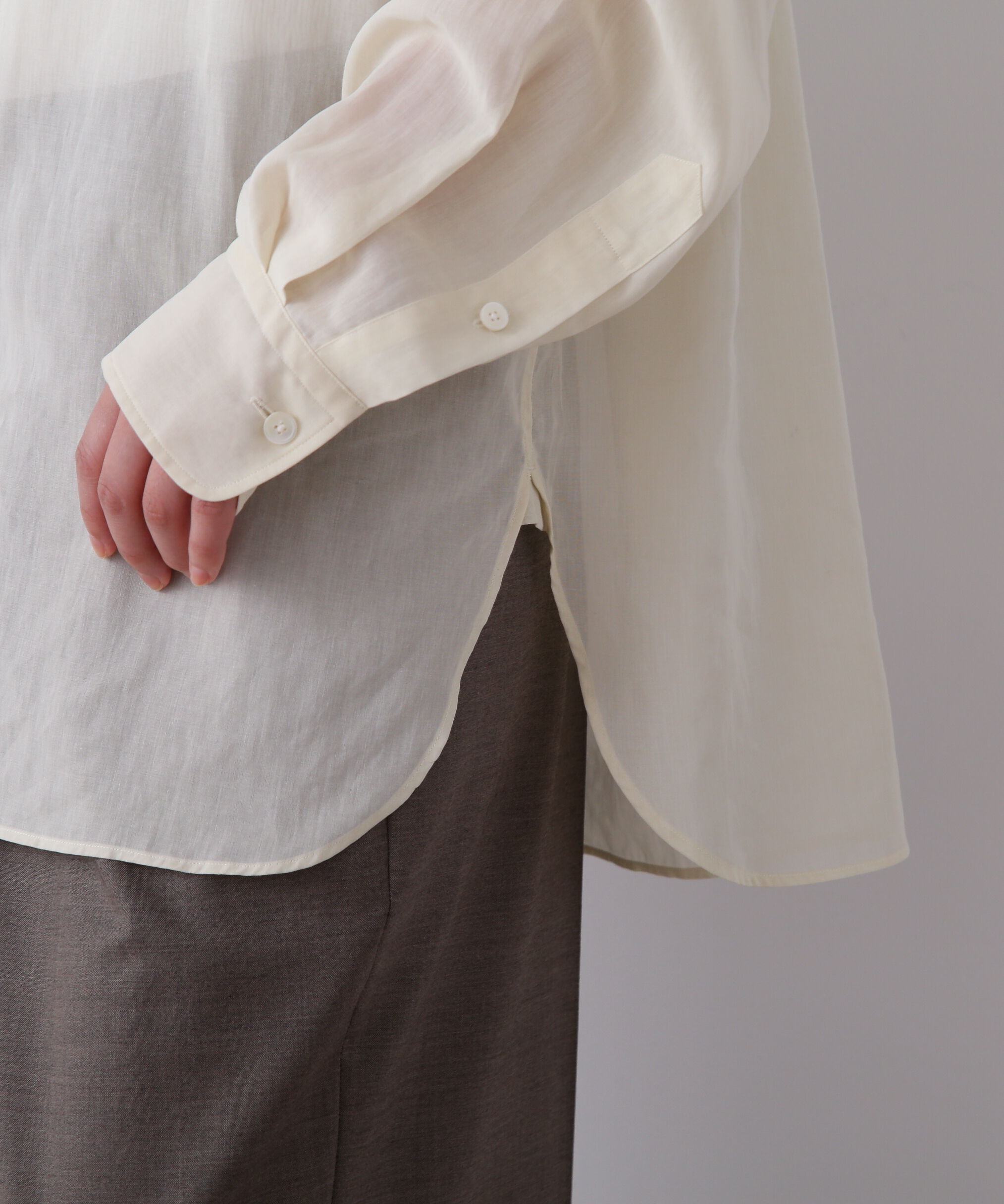 YLEVE 「YLEVE / COTTON VOILE LAWN LONG SLEEVE SHIRT」|シャツ・ブラウス|