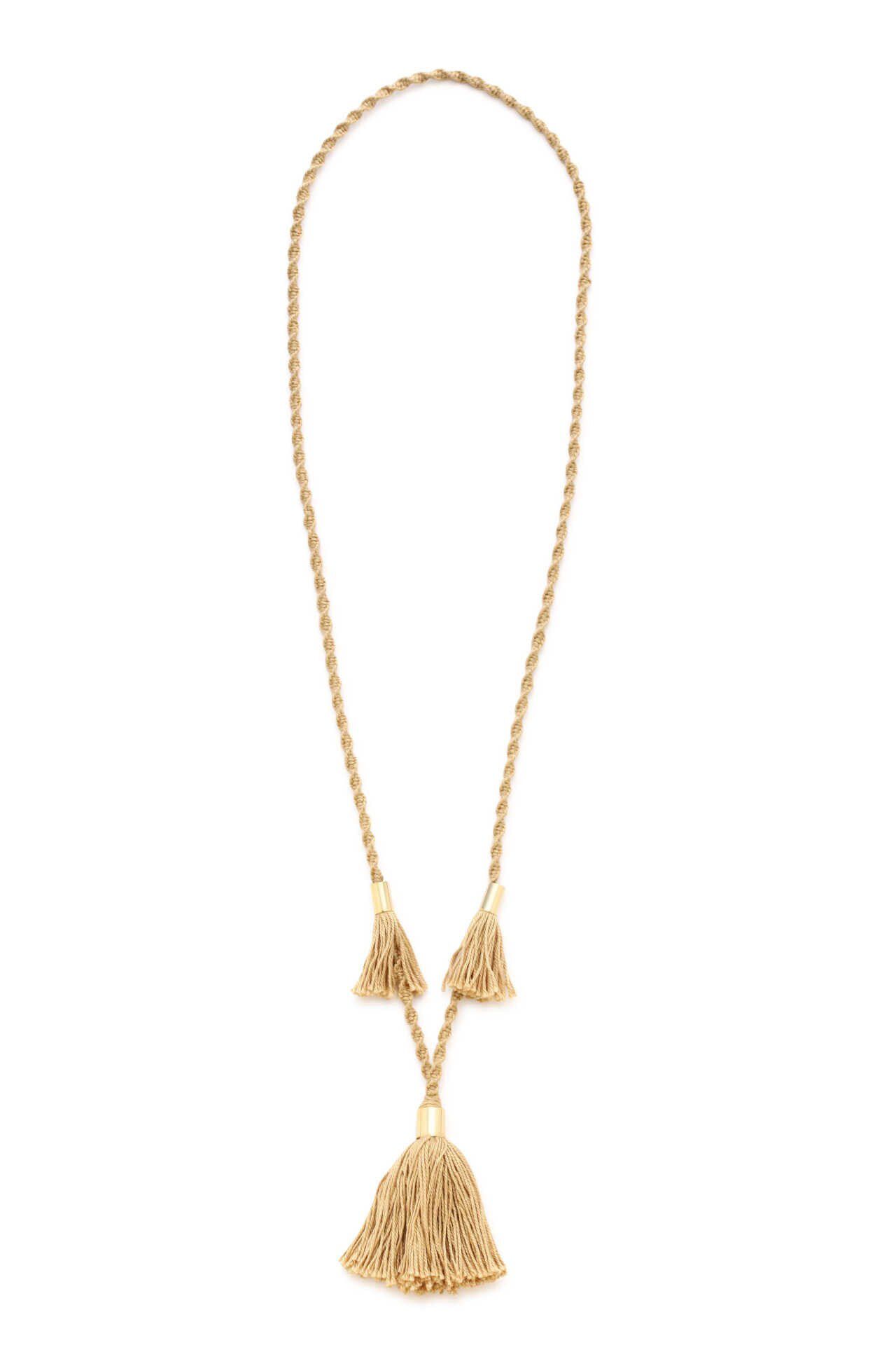  「タッセルネックレス」|ネックレス|キャメル1