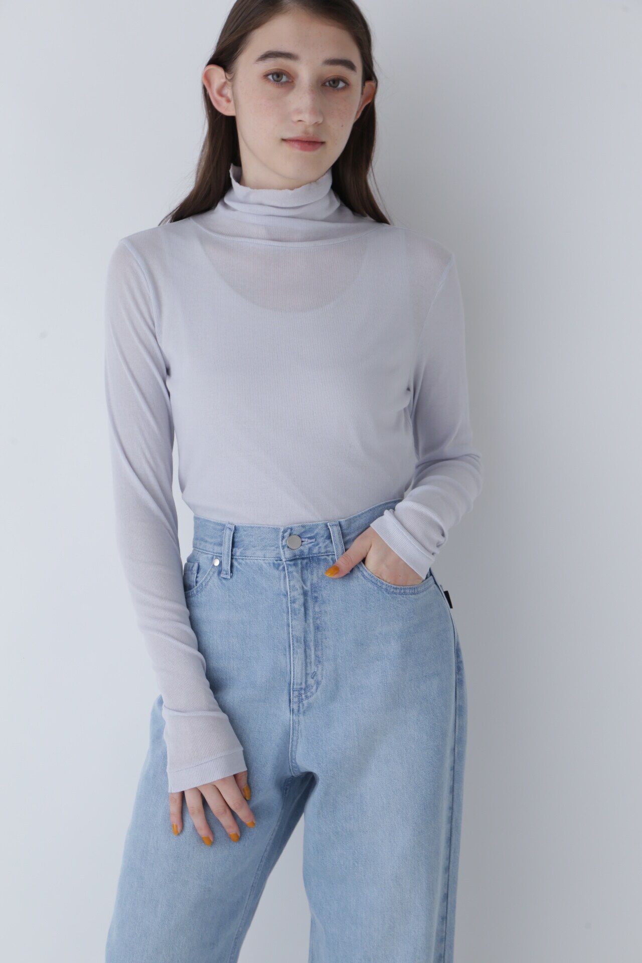  「◆シアータートルカットソー」|Tシャツ・カットソー|ブルーグレー