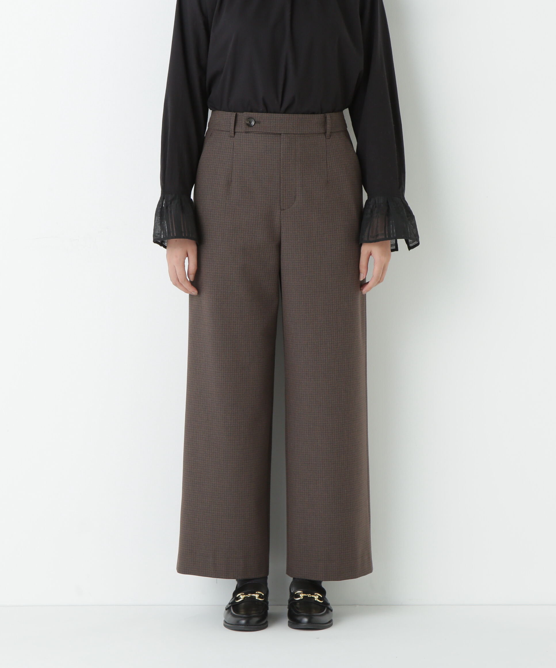  「≪ウォーム素材≫裏起毛セミワイドパンツ」|その他|