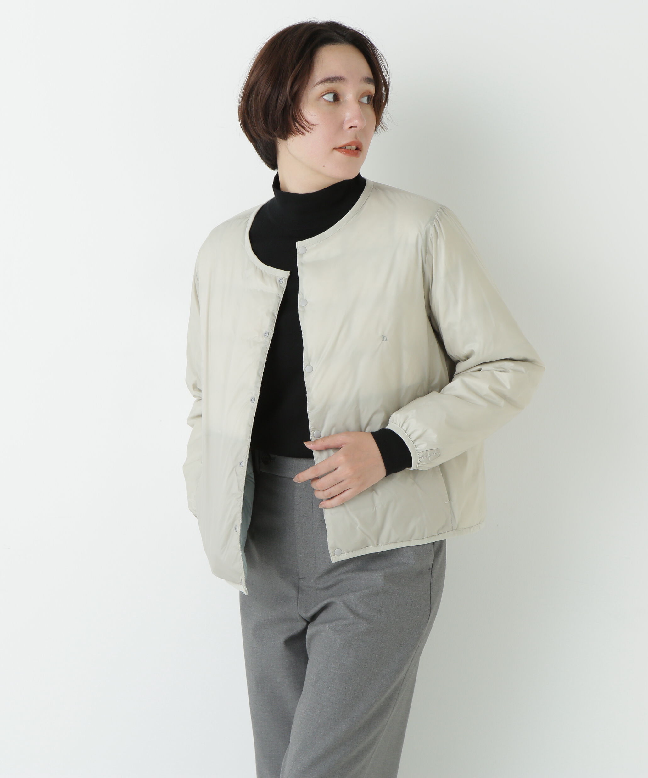  「◆≪ＴＡＩＯＮコラボ≫リバーシブルクルーネックダウンブルゾン」|ブルゾン・スタジャン|