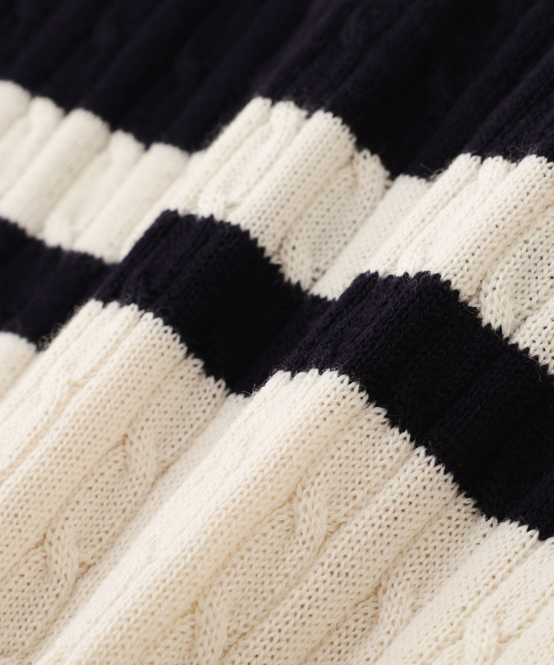  「ミニケーブル釦プルオーバー」|ニット・セーター|