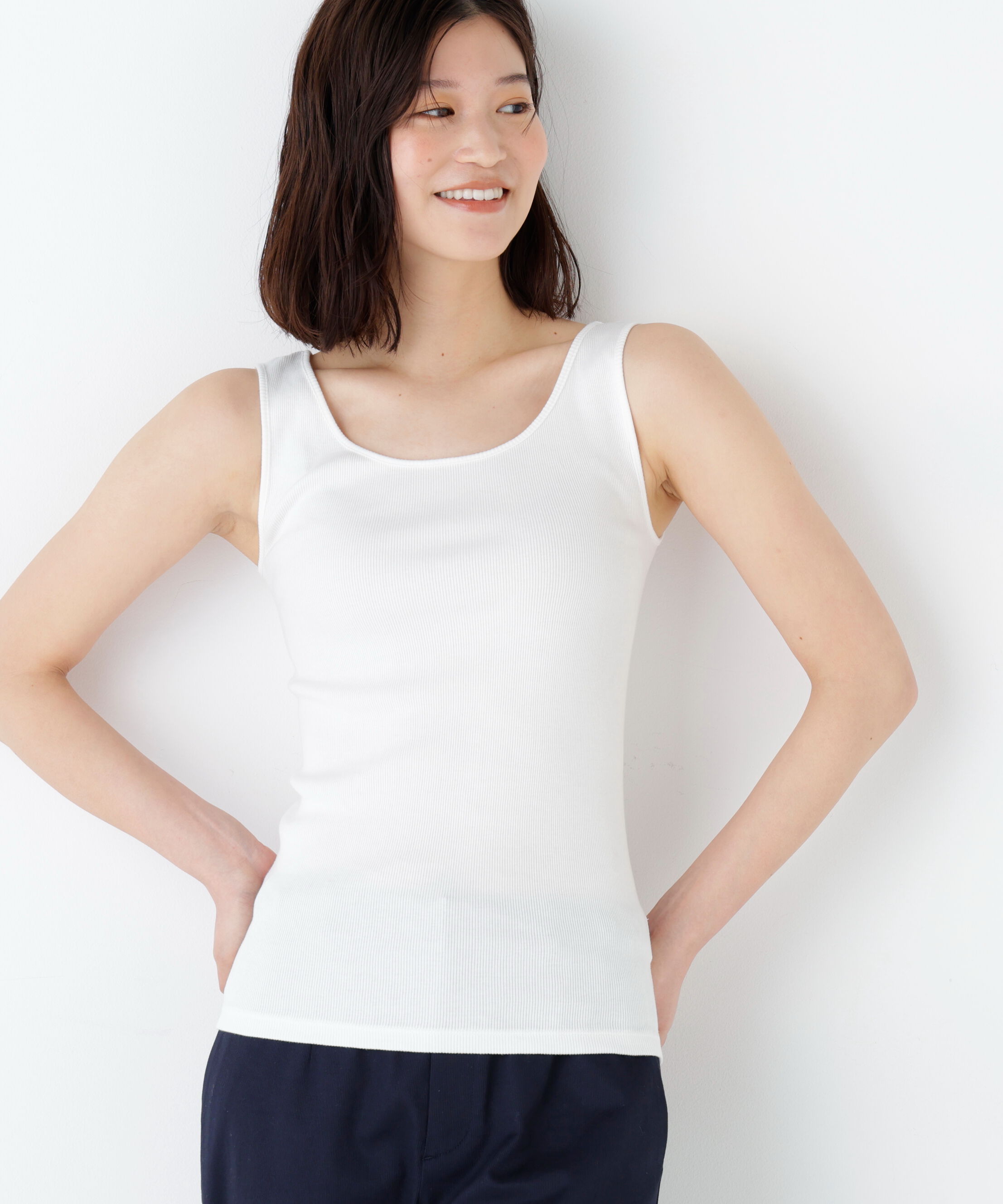  「◆オーガニック丸胴タンクトップ」|Tシャツ・カットソー|ホワイト