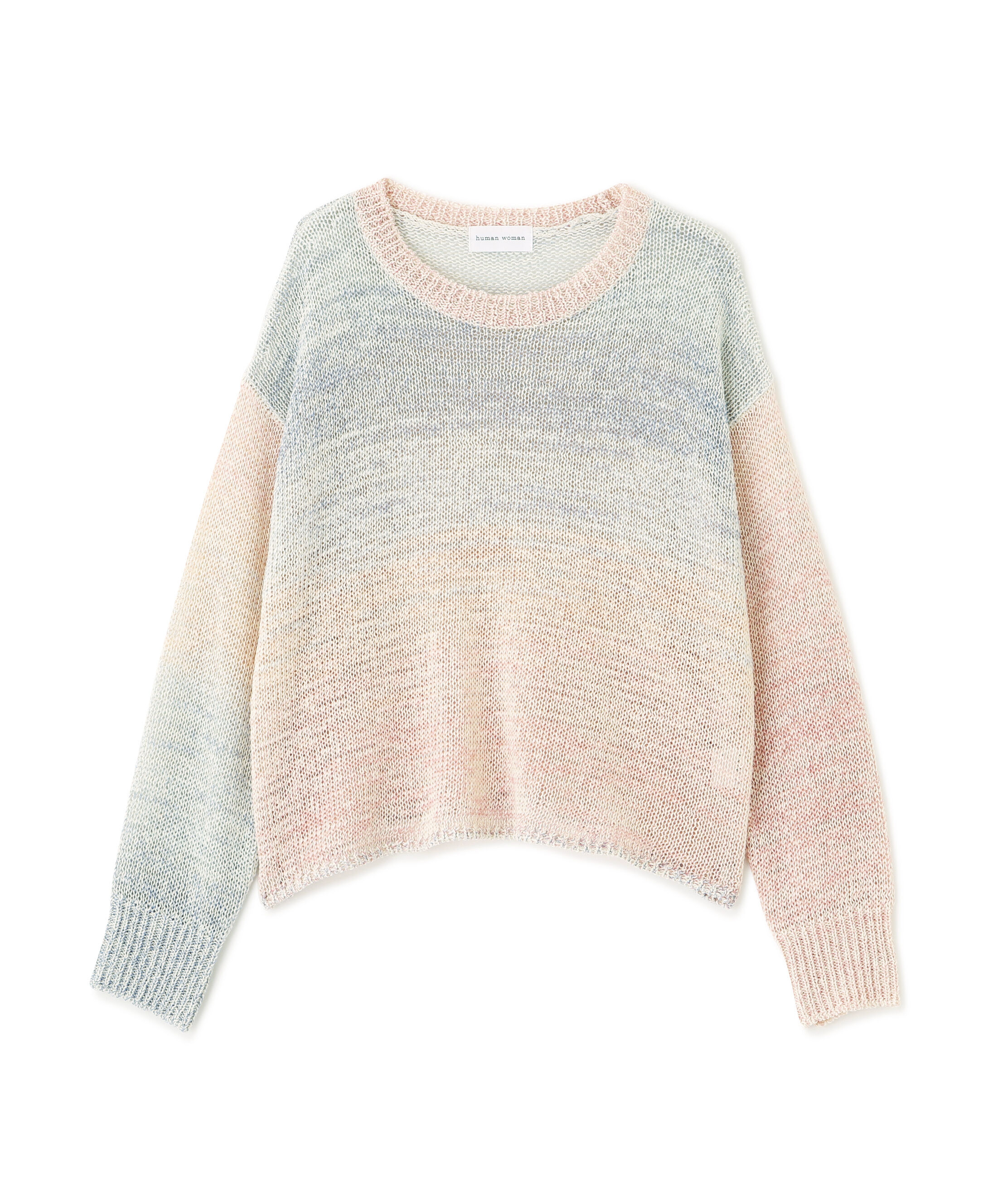  「◆《ウォッシャブル》綿ポリカスリヤーンクルーネックプルオーバー」|ニット・セーター|