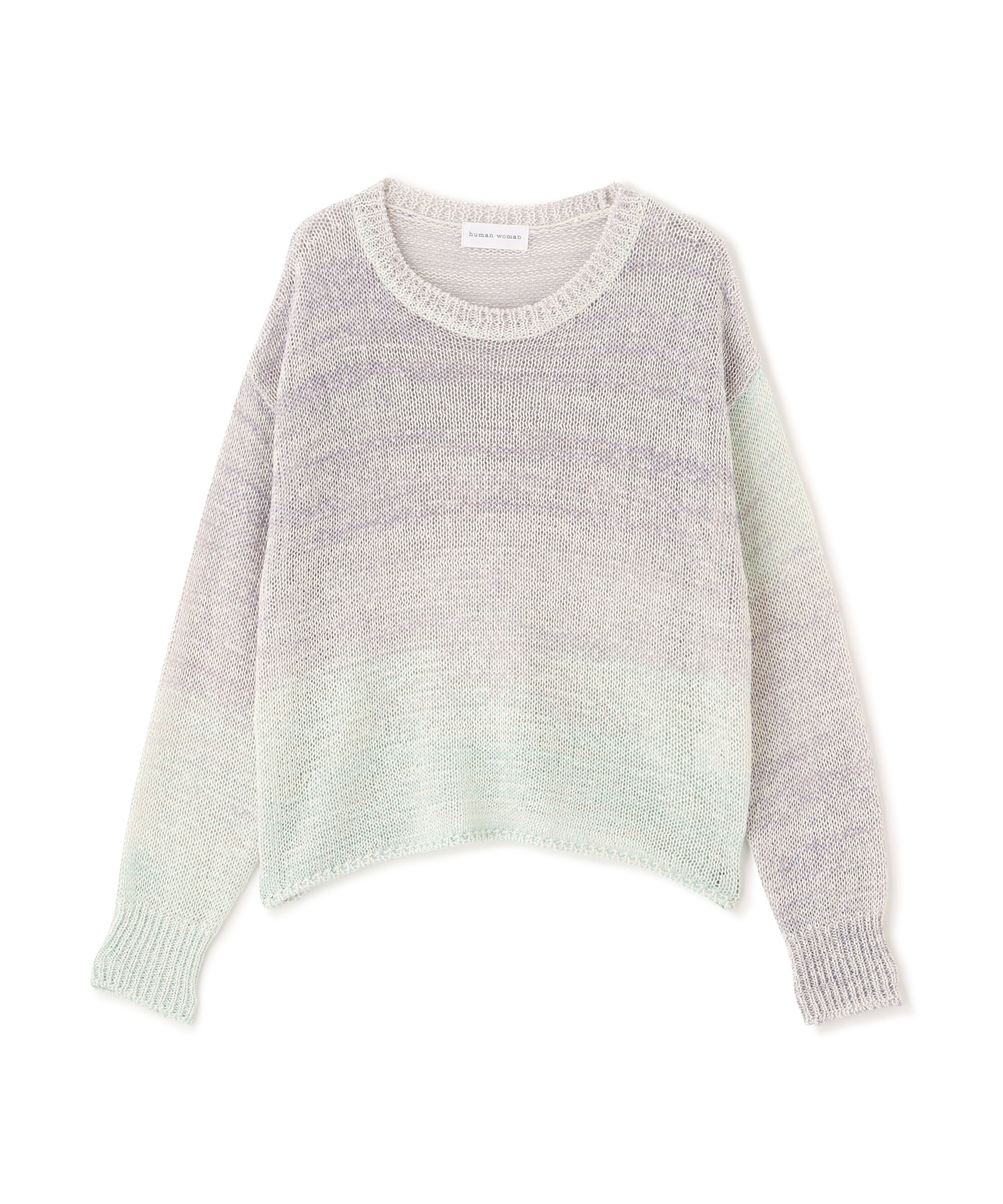  「◆《ウォッシャブル》綿ポリカスリヤーンクルーネックプルオーバー」|ニット・セーター|