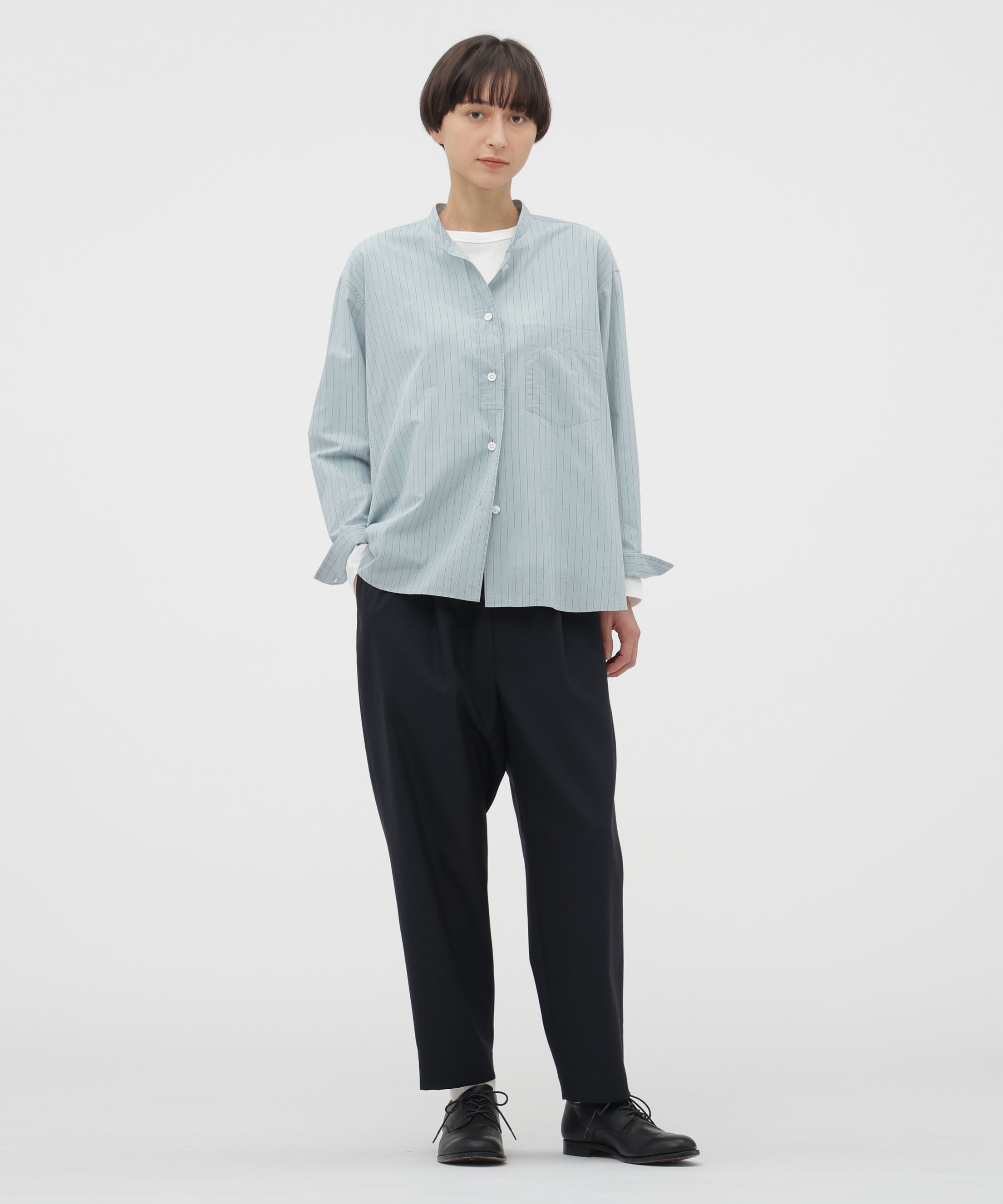  「SIMPLE STRIPE COTTON SHIRT」|シャツ・ブラウス|