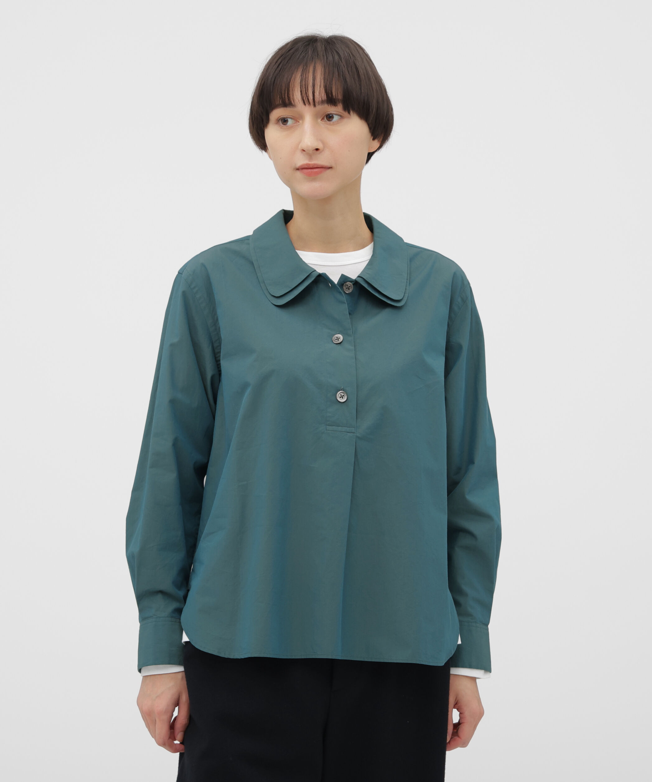  「CHAMBRAY COTTON POPLIN SHIRT」|シャツ・ブラウス|GREEN