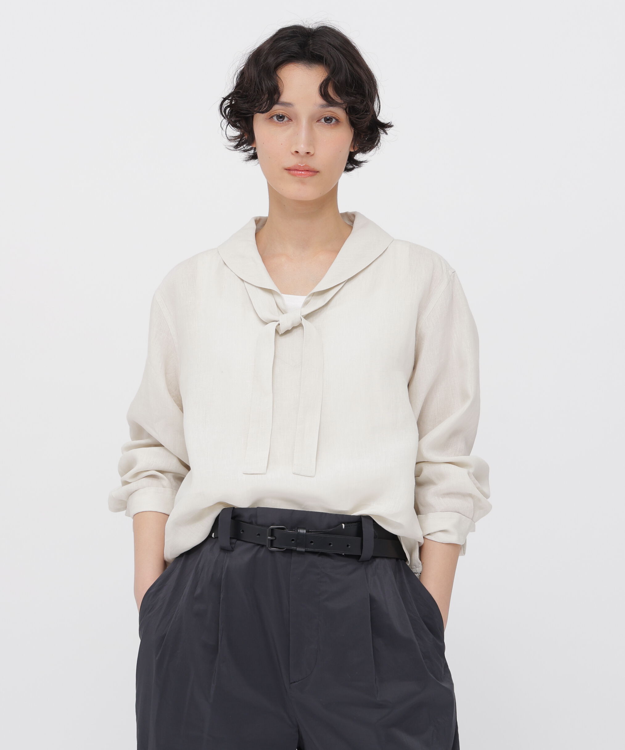  「SHIRTING LINEN SHIRT」|シャツ・ブラウス|ECRU2