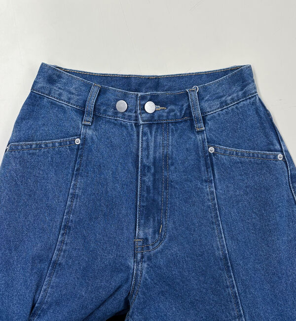 archives「ロゴ刺繍ワイドデニム」|デニム|