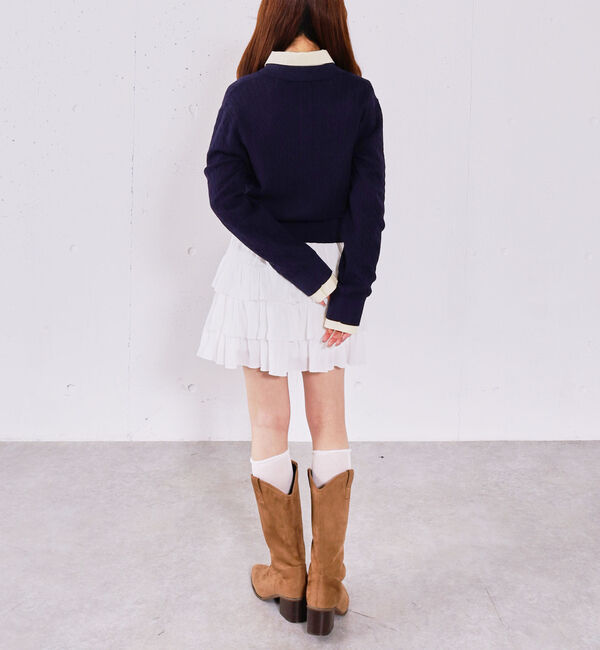 archives「【アンチピリング】ケーブルポロニット&times;シャツＳＥＴ」|カーディガン|