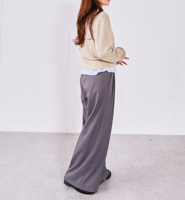 archives「【アンチピリング】ケーブルポロニット&times;シャツＳＥＴ」|カーディガン|