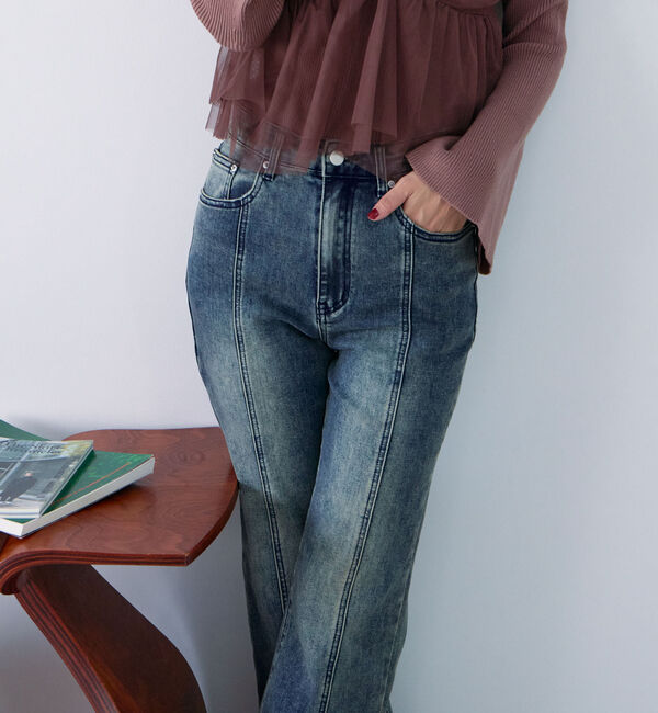 archives「オーバーダイタイトフレアストレッチデニム」|デニム|