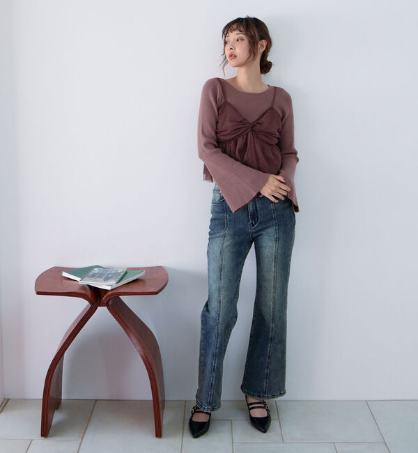 archives「オーバーダイタイトフレアストレッチデニム」|デニム|