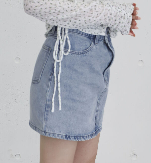 archives「パッチ台形デニムミニスカート」|スカート|